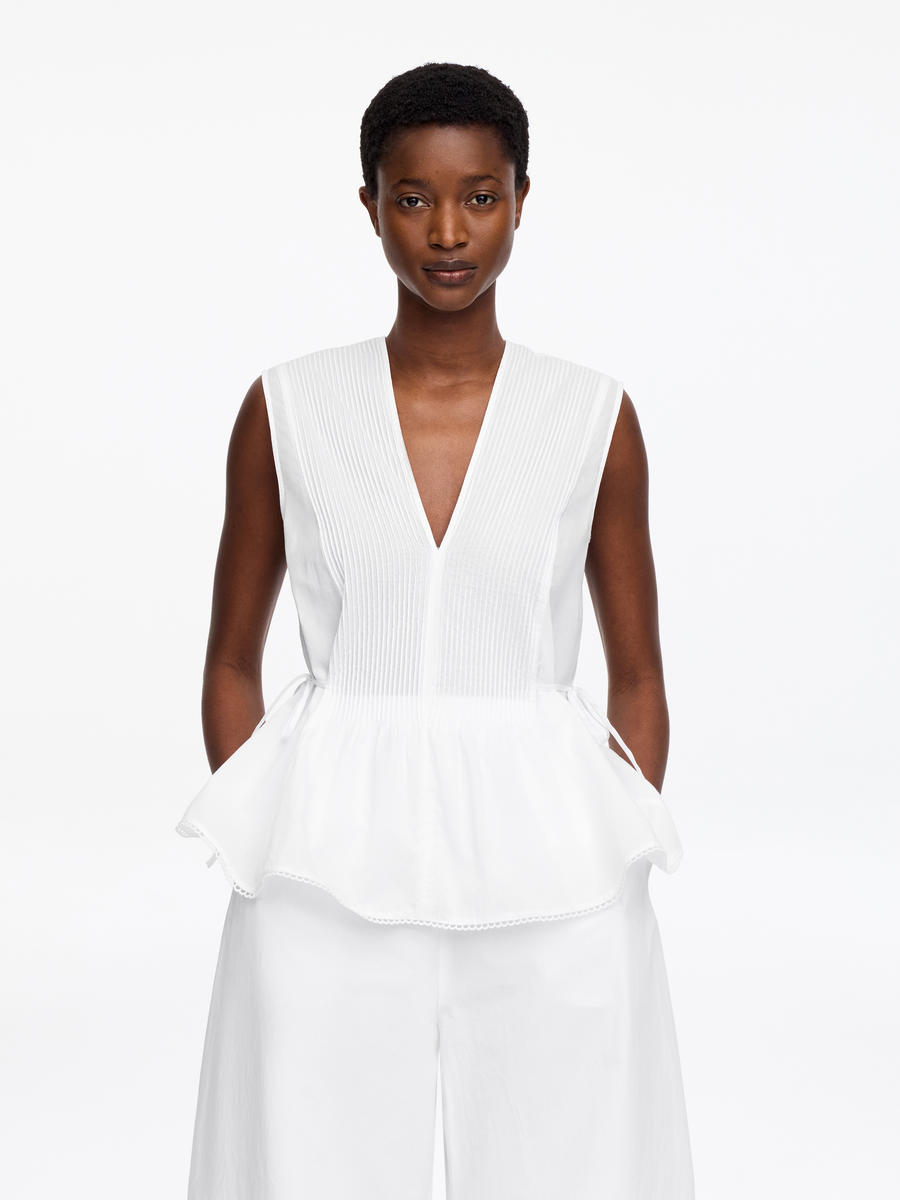 ARKET Women's  Pintuck Top White,  size 34