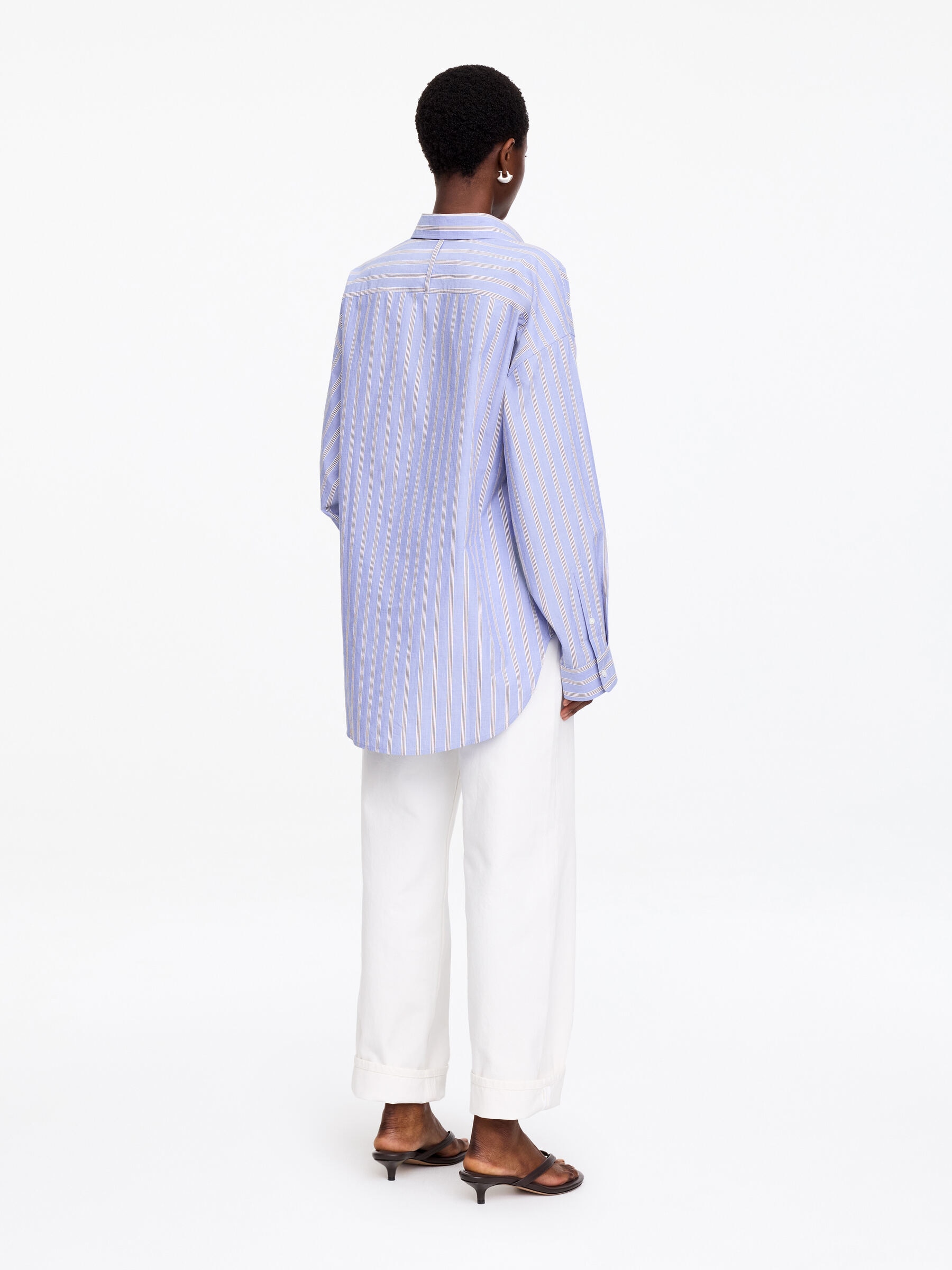 Oversized Batwing Shirt - Blue - Oversized - Women - StillMedia/Lookbook - 2