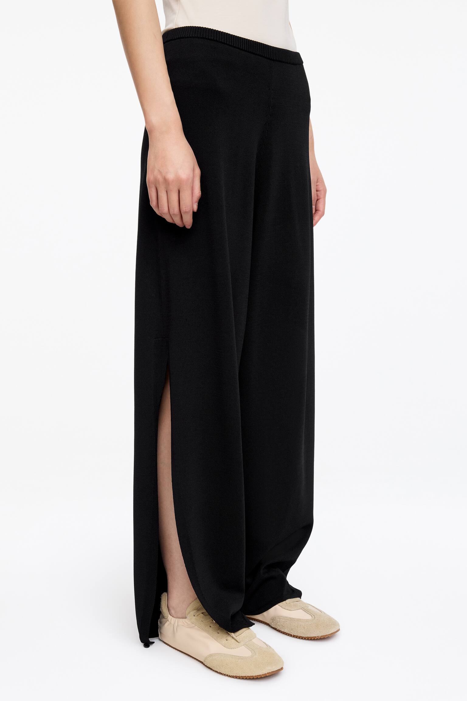 Stickade byxor - Svart - 6