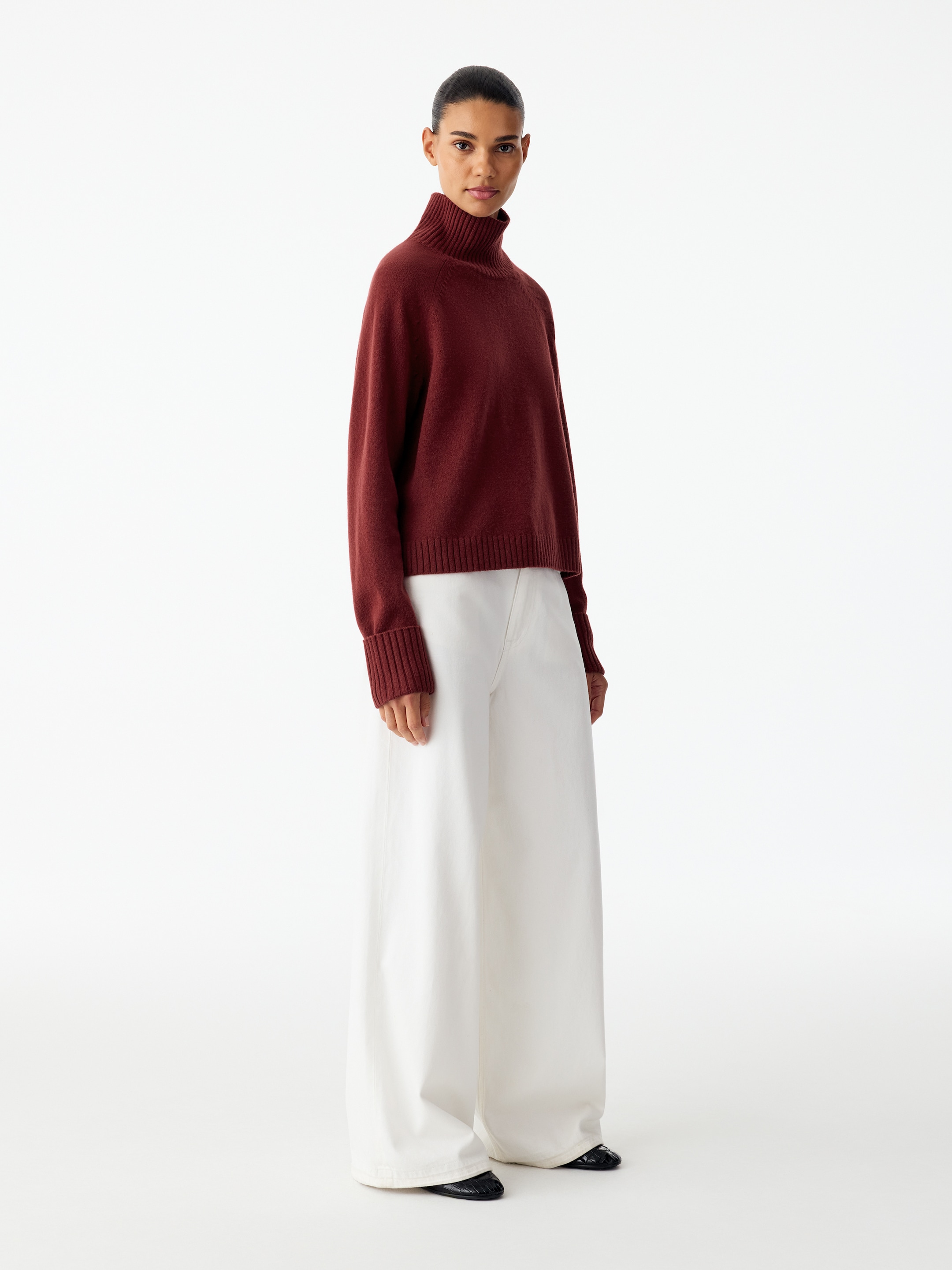 Roll-Neck Wool Jumper - Rust - Regular fit - women - StillMedia/Lookbook - 2
