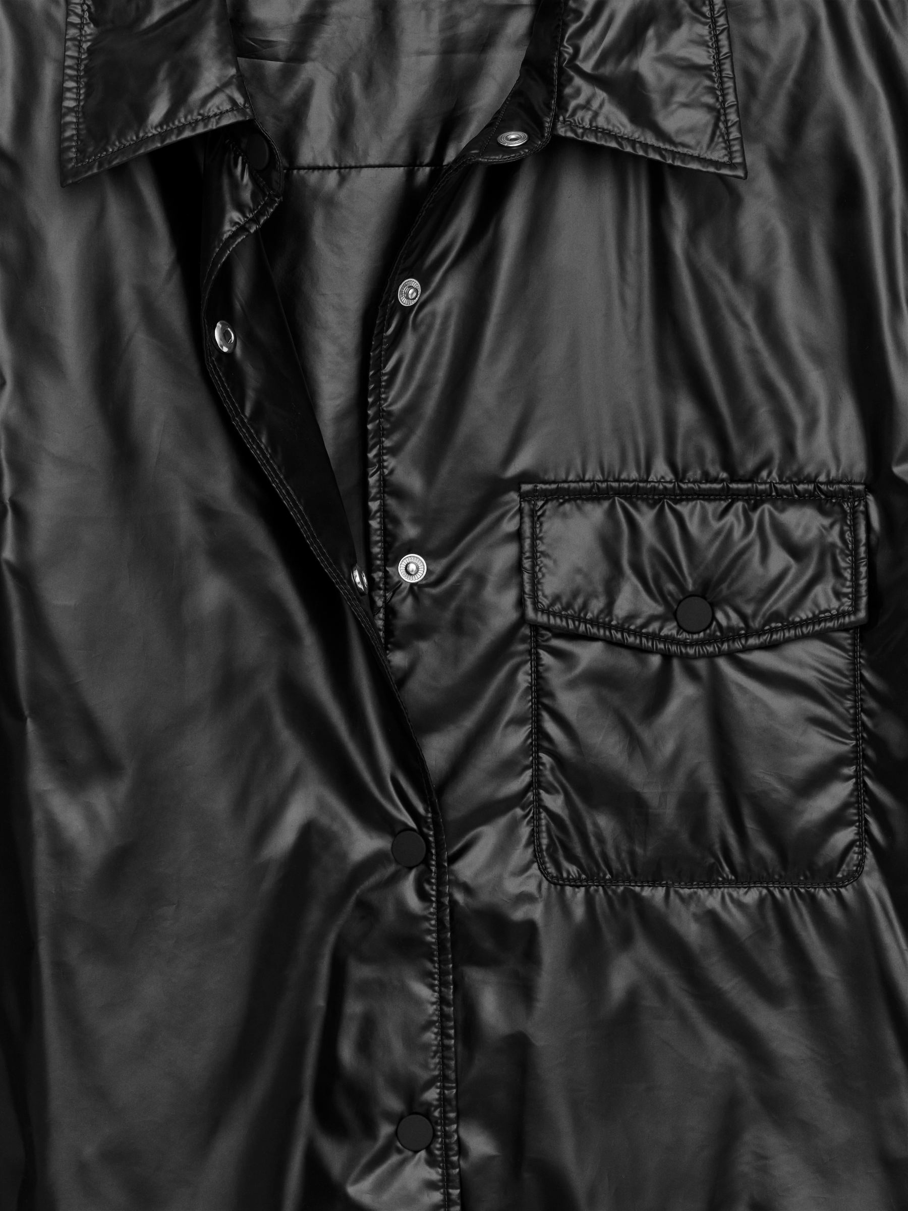 Nylon Overshirt - Black - Regular fit - Women - StillMedia/DescriptiveDetail - 2