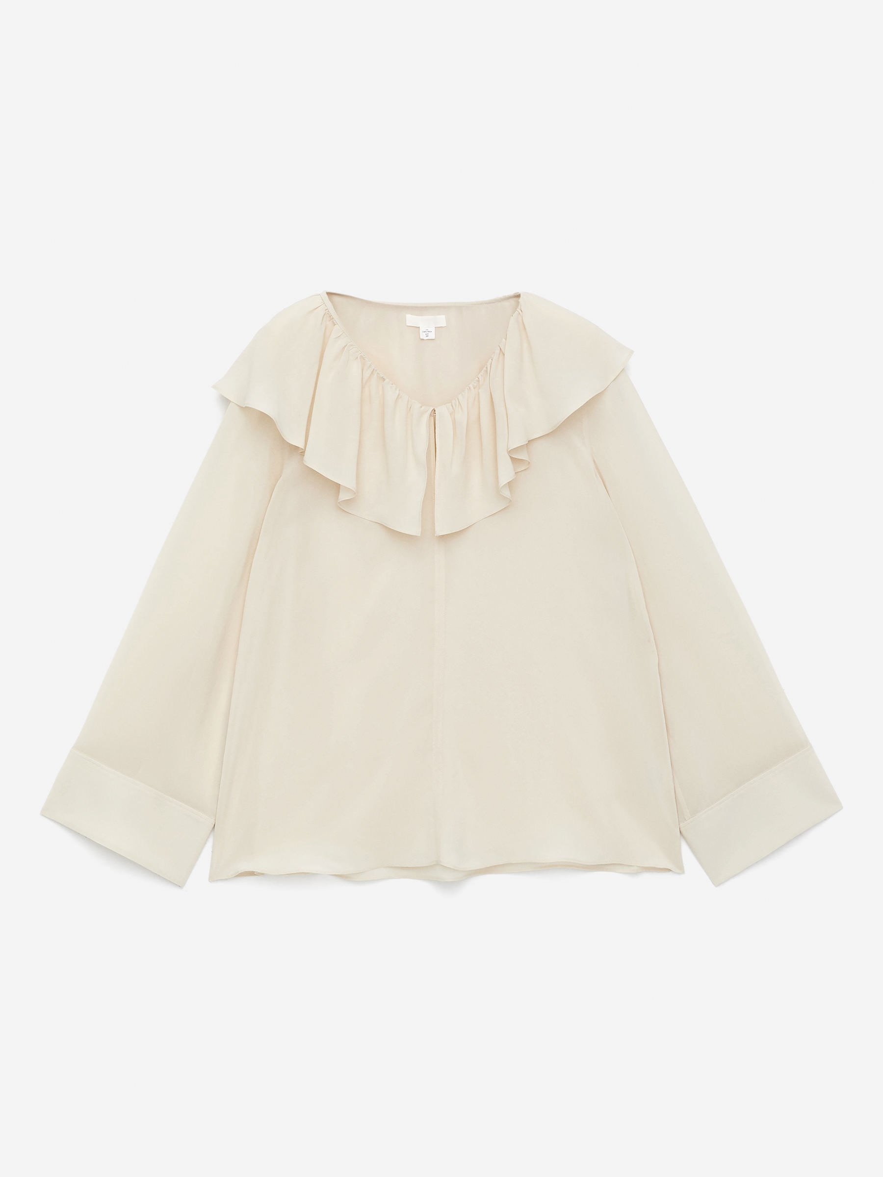 Frill-Collar Blouse-Beige-16472