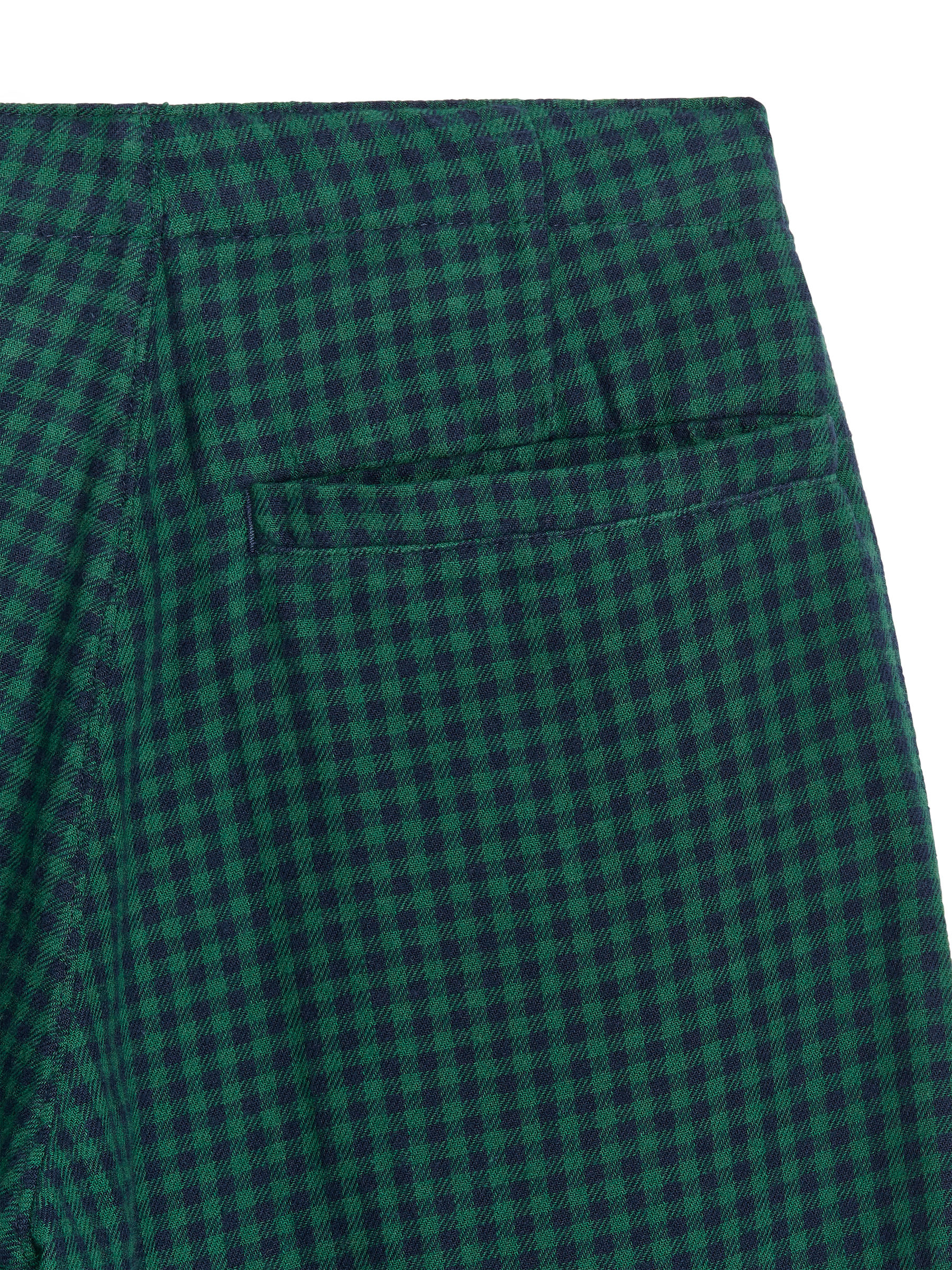 Gingham Flannel Trousers - Blue/Green Gingham - Loose fit - Children - StillMedia/DescriptiveDetail - 1