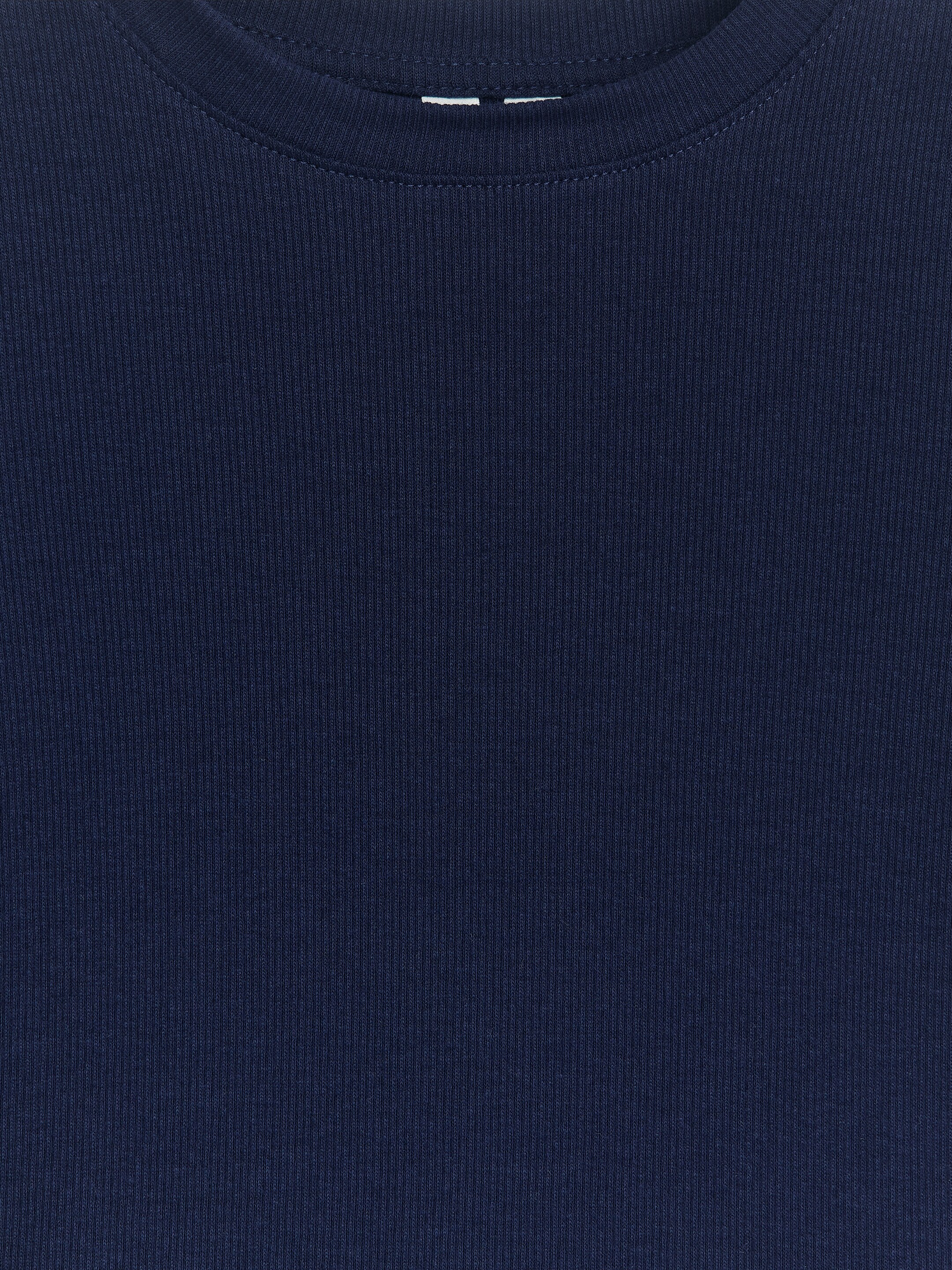 Ribbed Long-Sleeve T-Shirt - Dark Blue - Slim fit - Children - StillMedia/DescriptiveDetail - 1