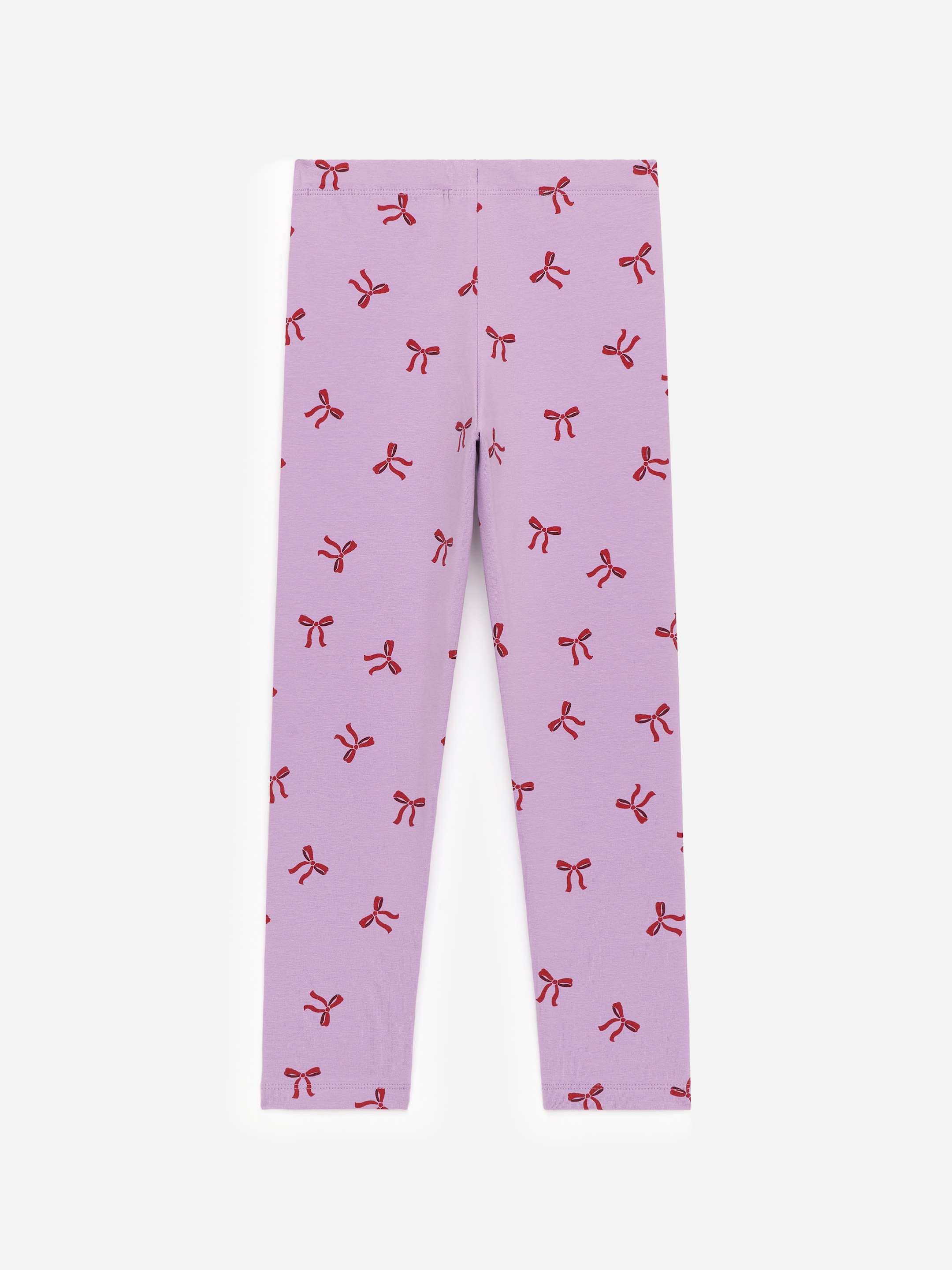 Leggings in jersey con stampa - Lilla/Fiocchi rossi - children - StillMedia/DescriptiveStillLife - 2