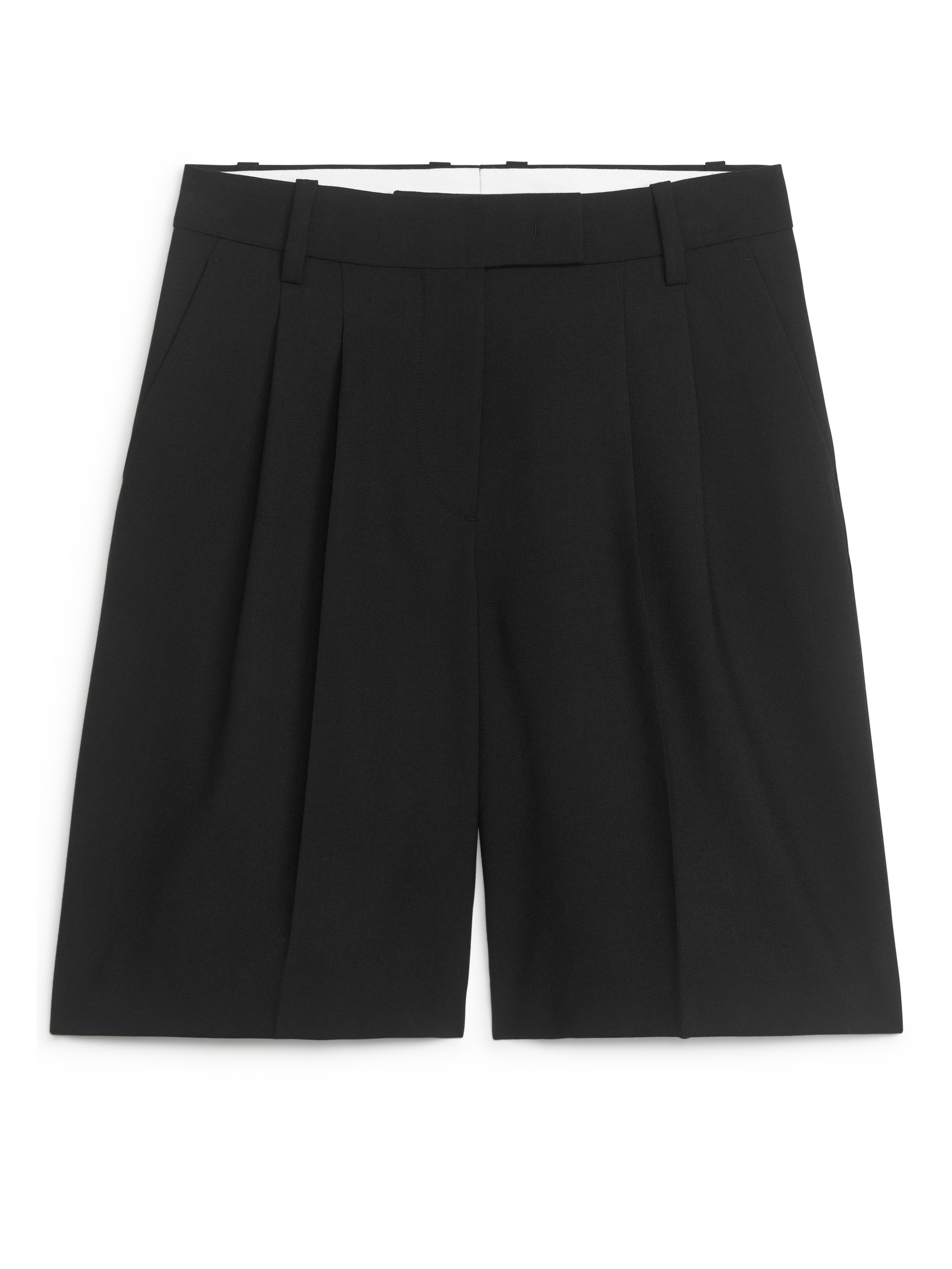 Elegante Wollshorts - Schwarz - Relaxed Fit - Damen - StillMedia/DescriptiveStillLife - 1