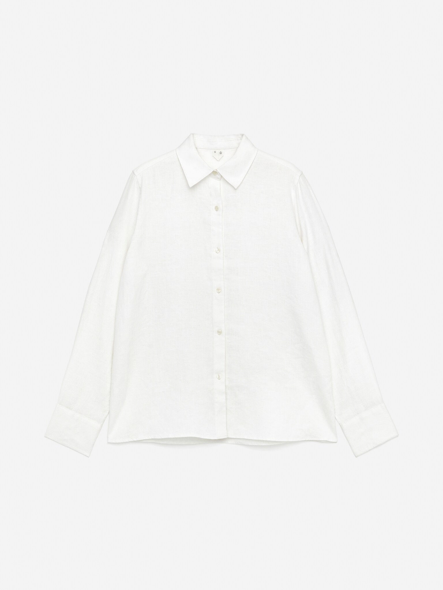 Camicia in lino - Bianco/Verde kaki