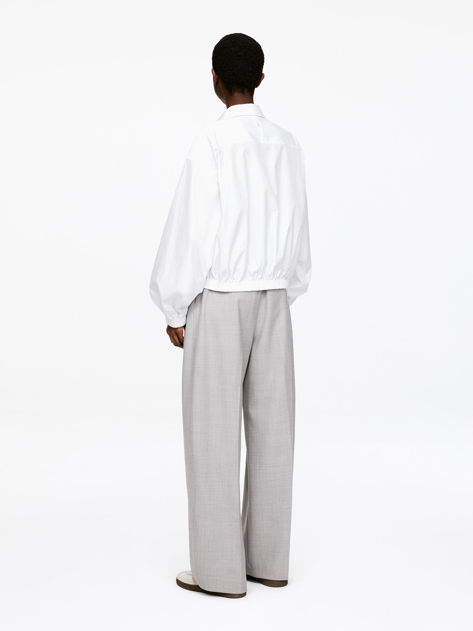Cropped Cotton Shirt - White - Regular fit - Women - StillMedia/Lookbook - 6