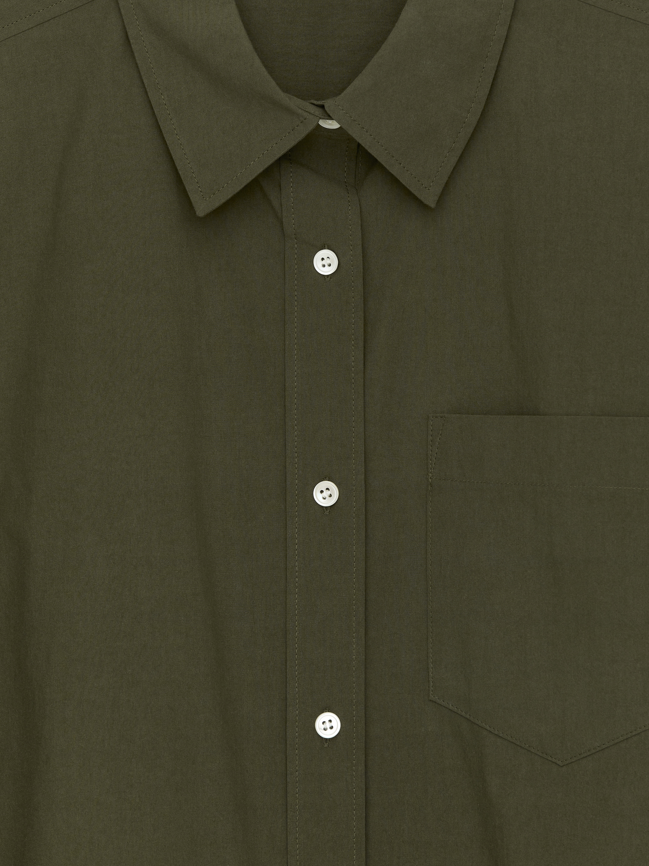 Visualizza immagine più grande: Camicia a maniche corte in cotone - Verde kaki scuro - DONNA | H&M IT 7