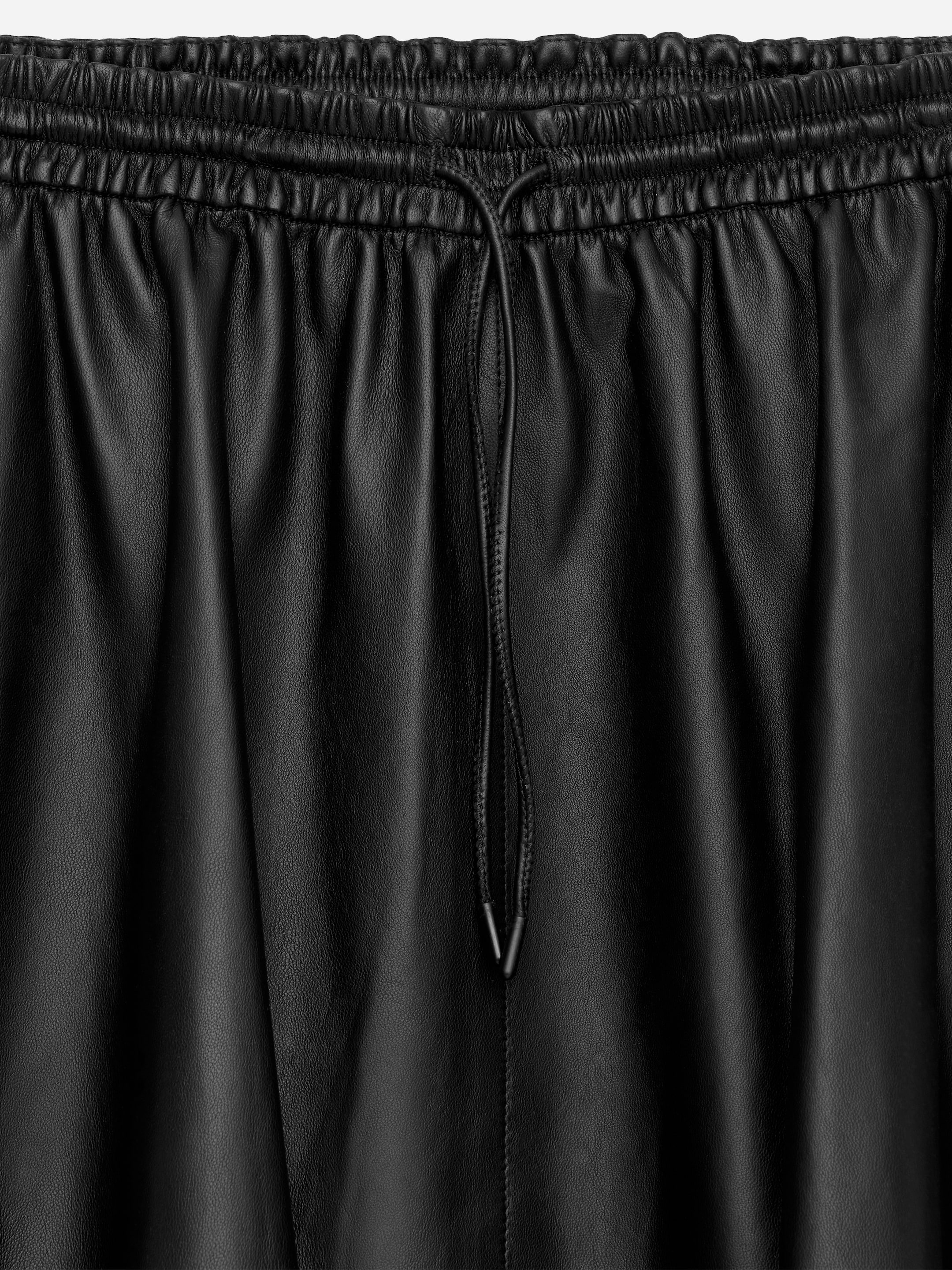Gonna in pelle dal taglio barrel - Nero - Regular fit - Women - StillMedia/DescriptiveDetail - 1