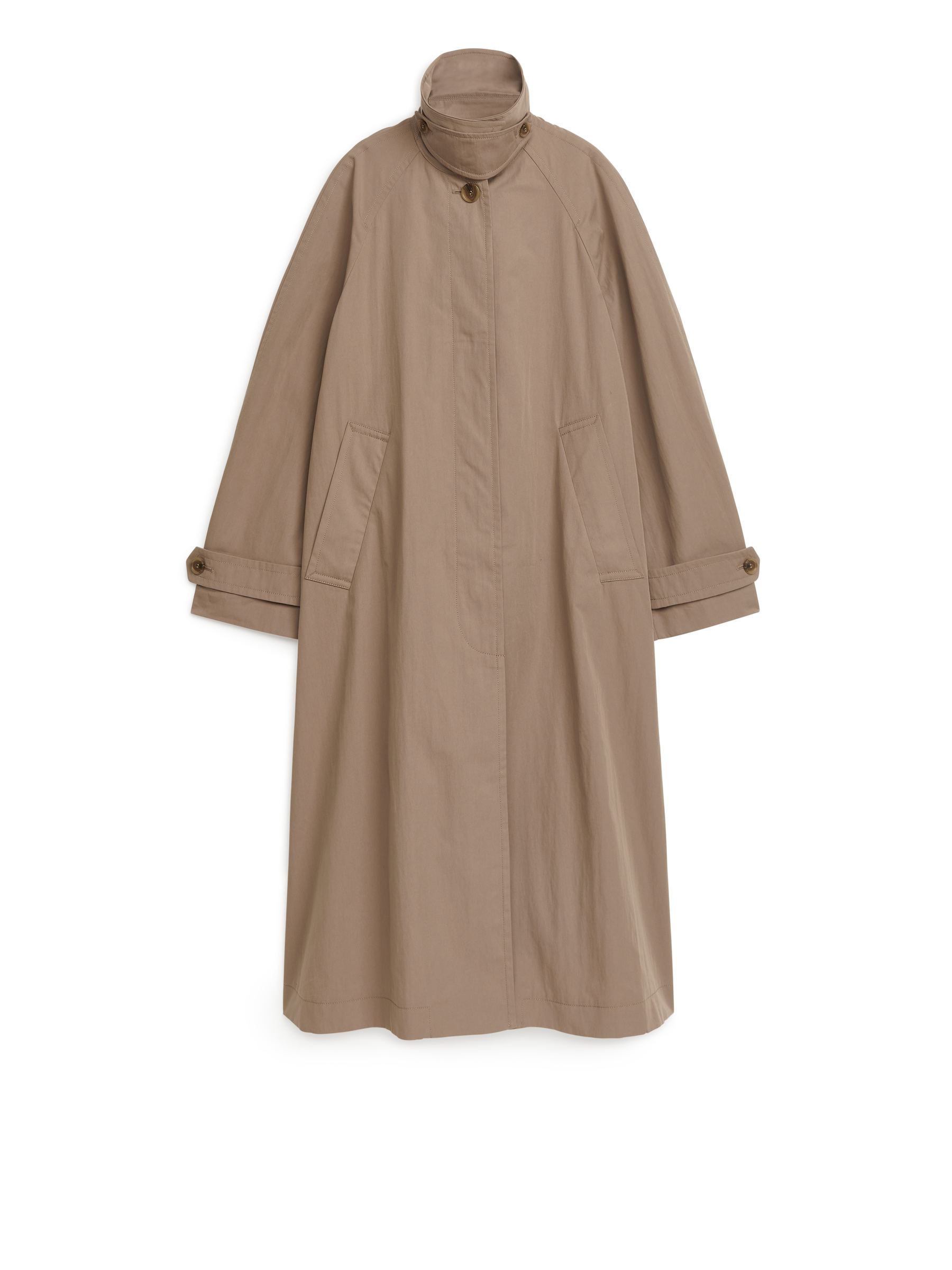 Trencz z mieszanki bawełny - Dark Beige - Obszerny - Women - StillMedia/DescriptiveStillLife - 2