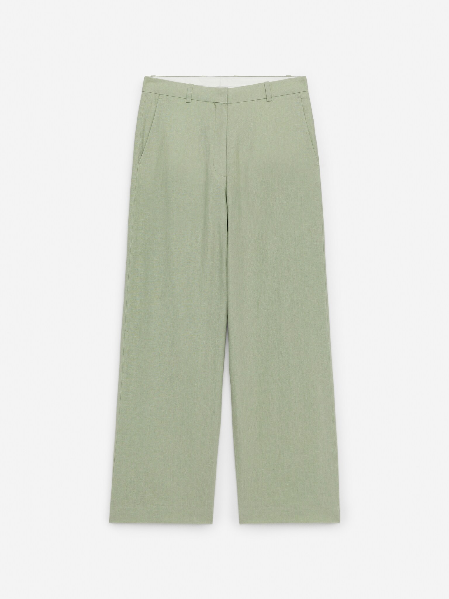 Pantaloni in lino - Verde/Nero