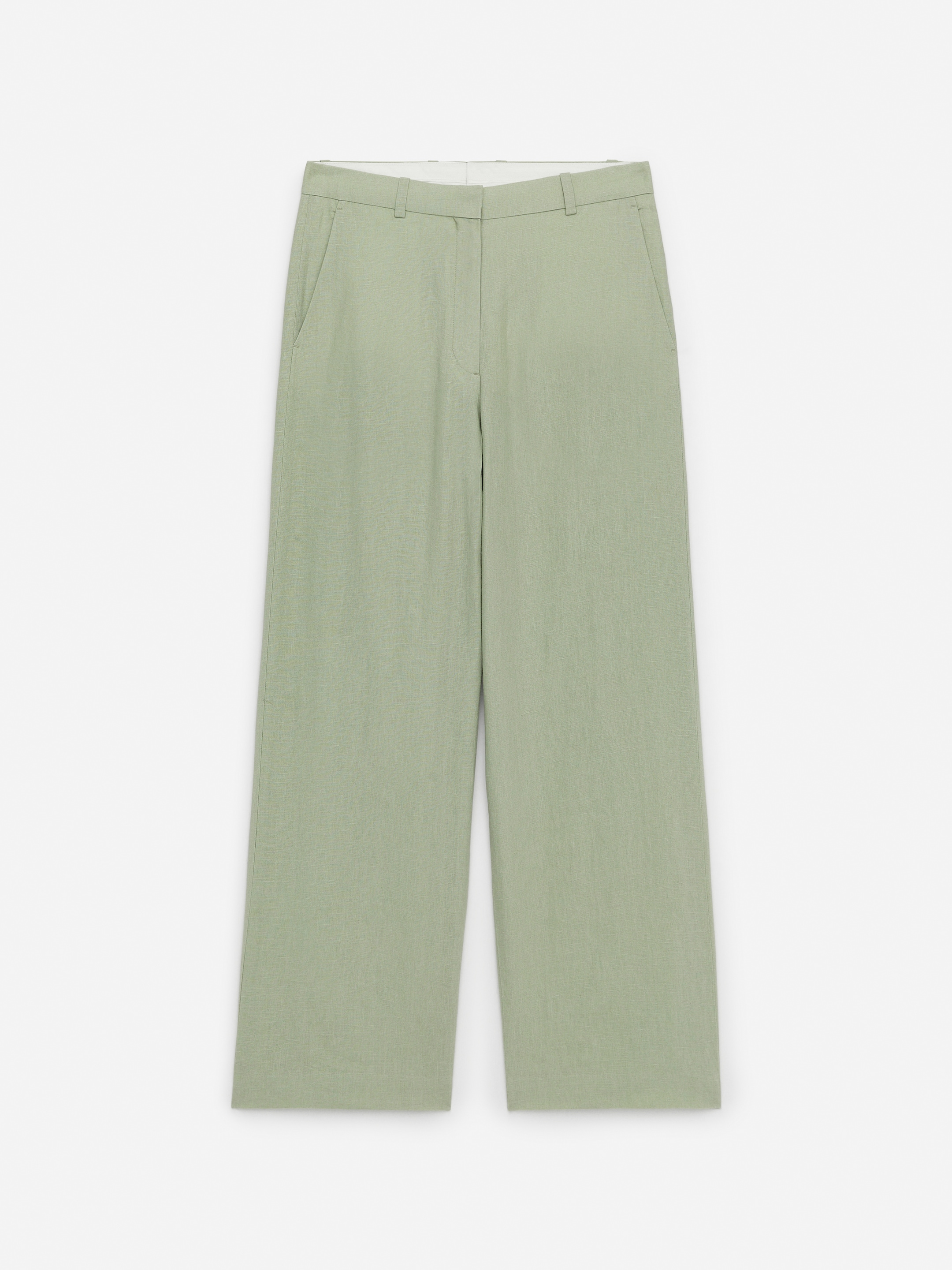 Agrandir l'image: Pantalon en lin - Vert - FEMME | H&M FR 1