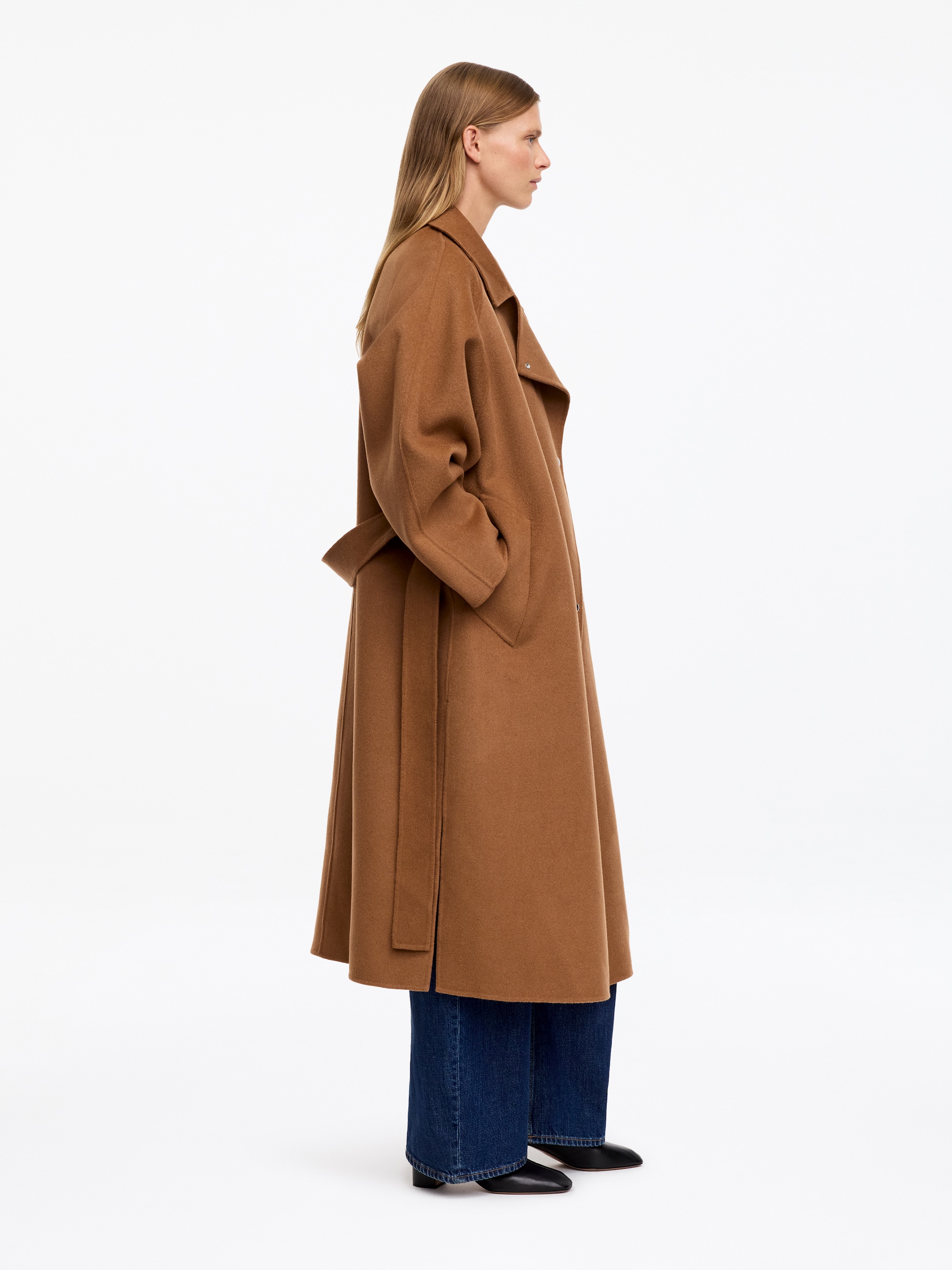 Doubleface-Mantel aus Wollmischung - Kamel - Relaxed Fit - women - StillMedia/Lookbook - 6