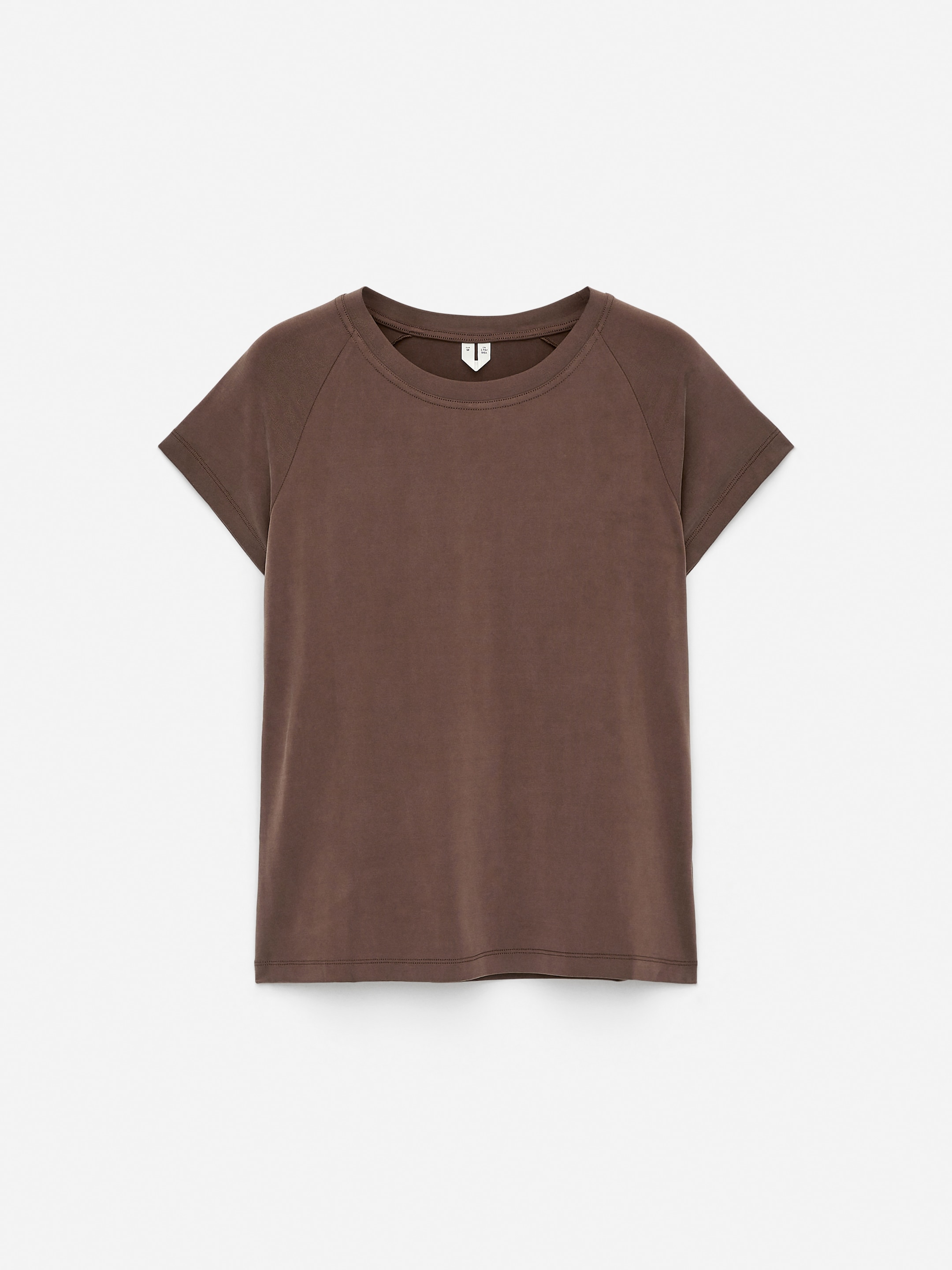 T-shirt i cupro - Brun - Slim fit - Women - StillMedia/DescriptiveStillLife - 1