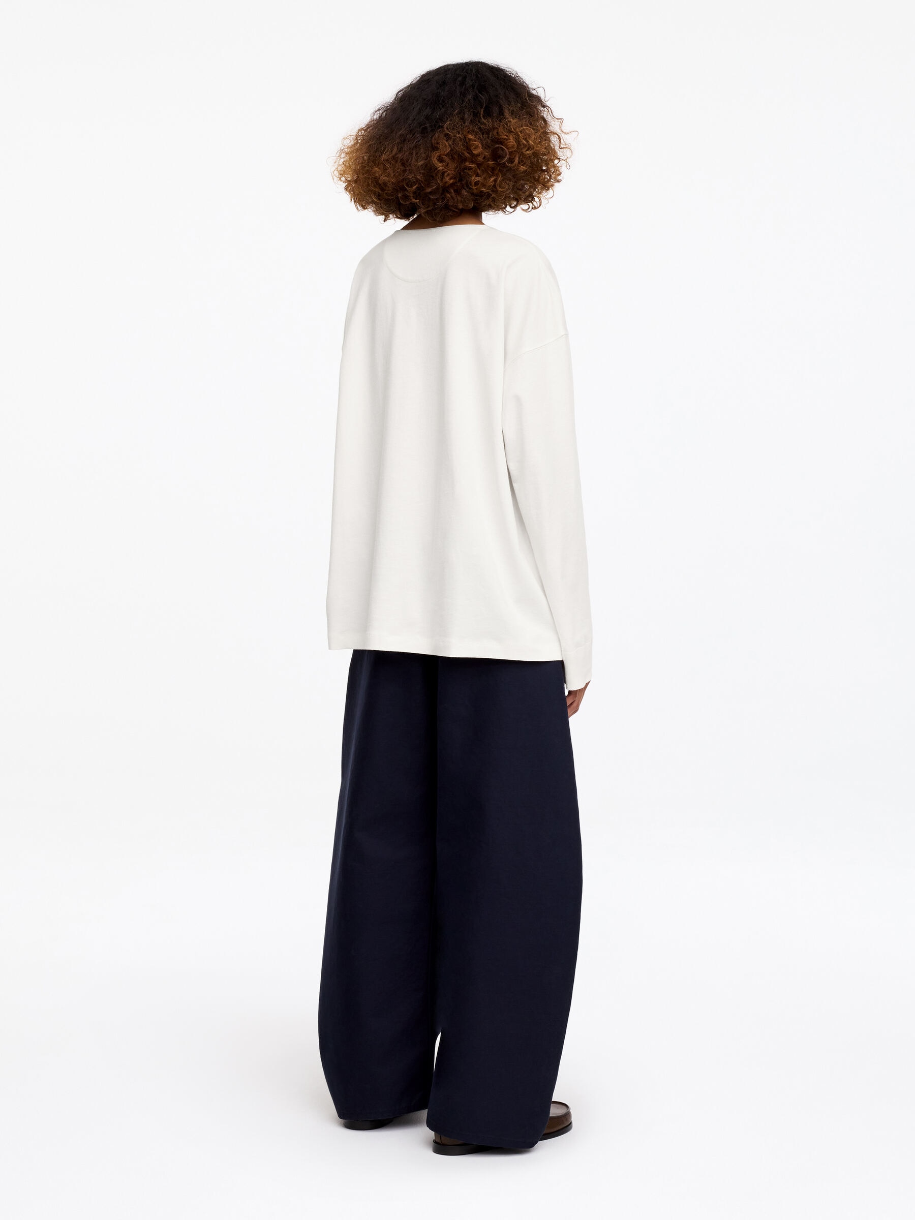 ARKET and Laila Gohar Monogram Henley - Off-White - Regular fit - Women - StillMedia/Lookbook - 5