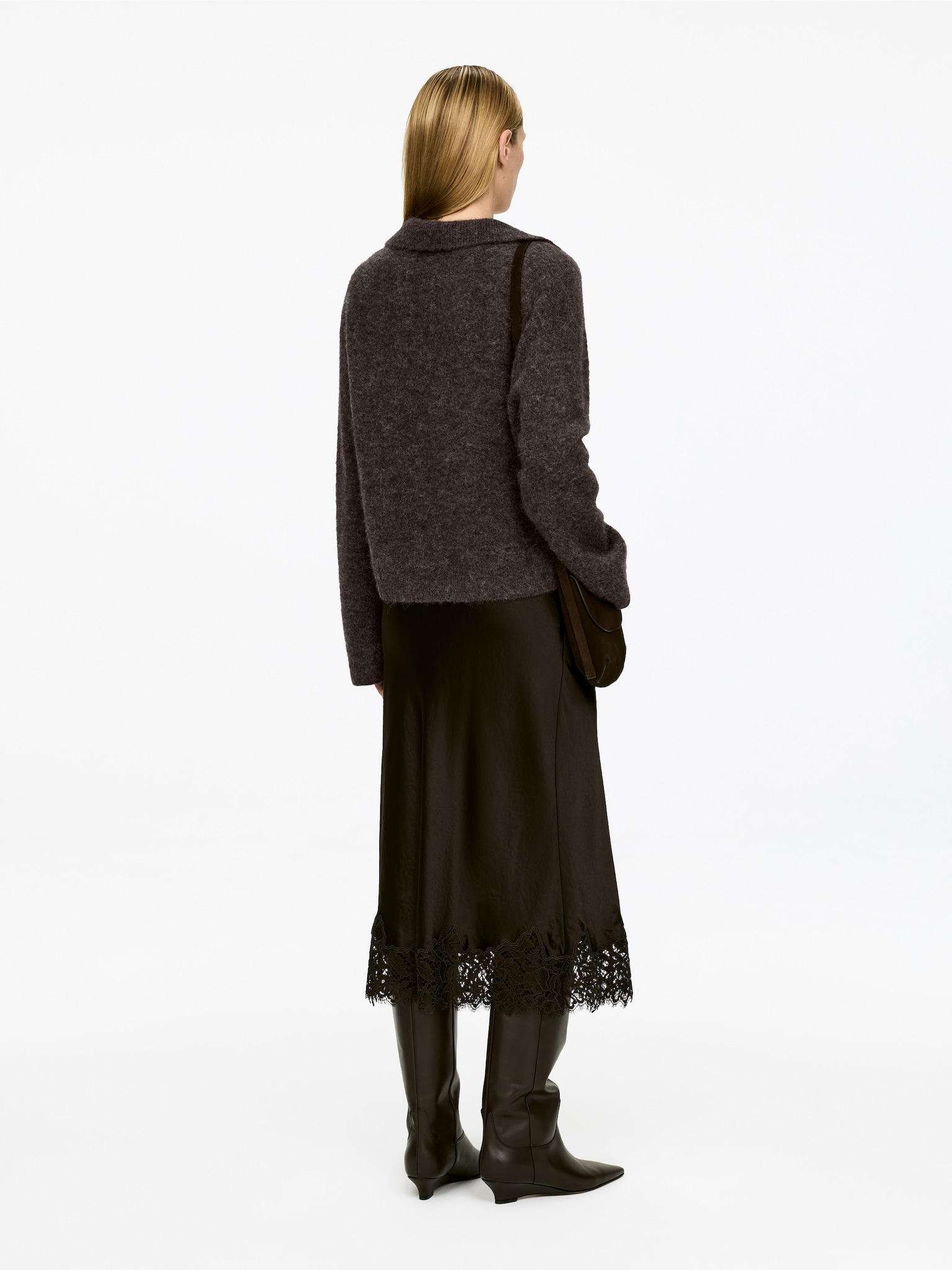 Alpaca-Wool Blend Jumper - Brown/Grey Melange/Blue - 5