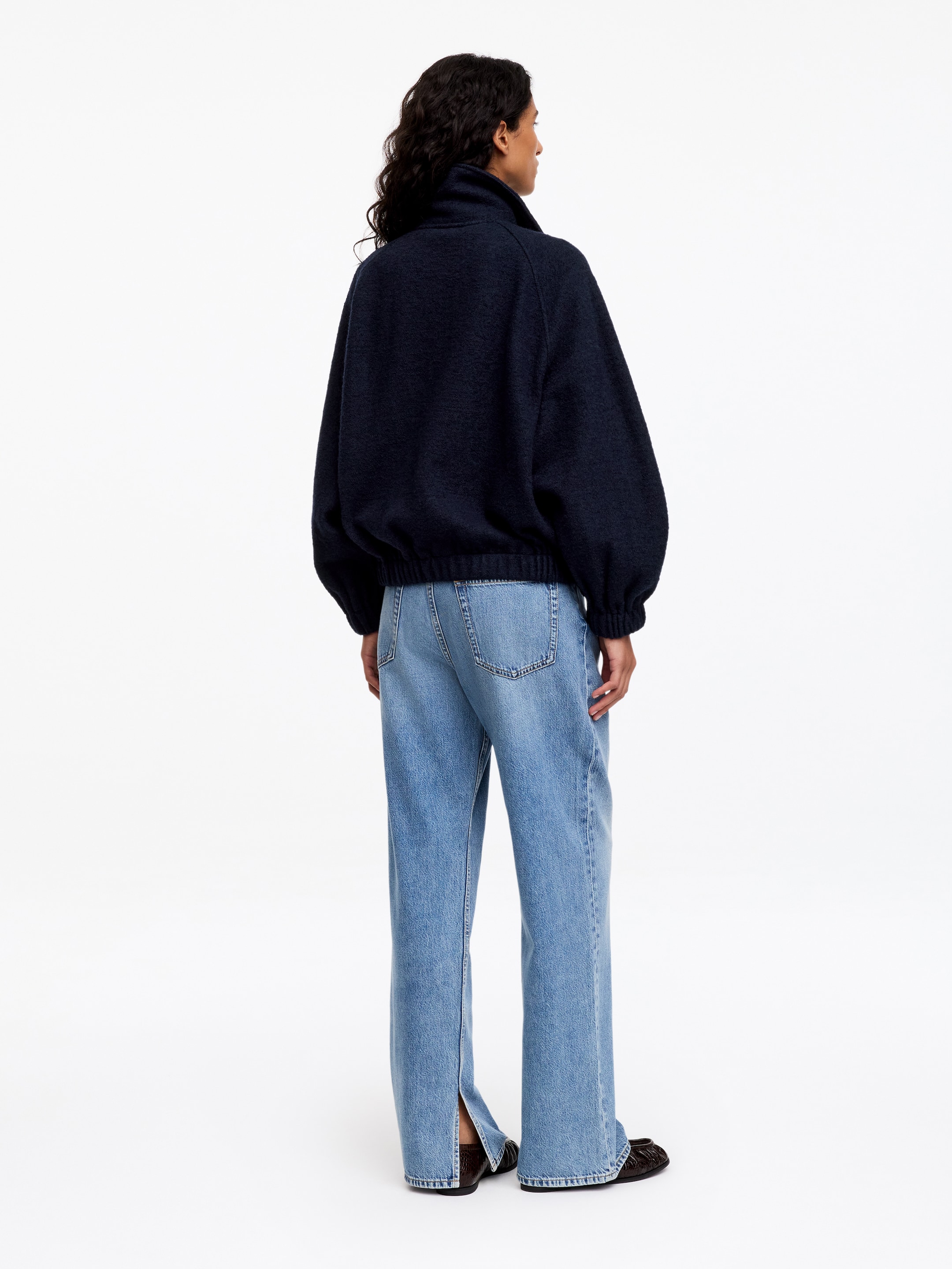 Kurtka z wełną gotowaną - Granatowy - Fason swobodny - women - StillMedia/Lookbook - 3