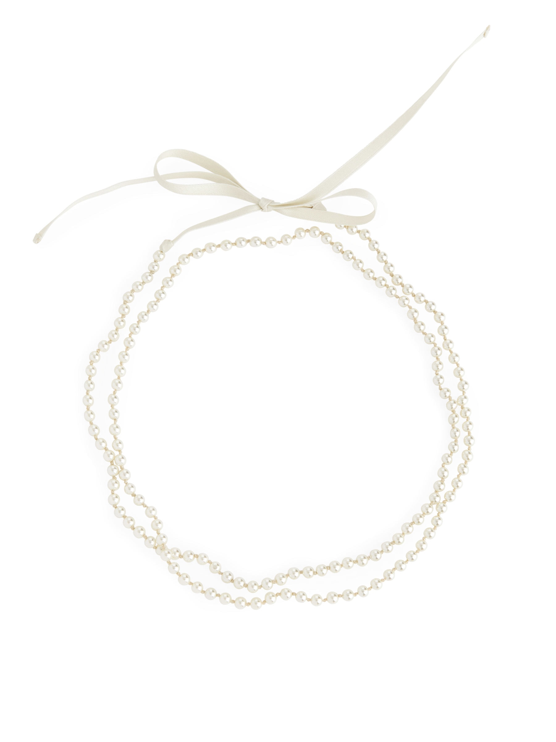 Collana di perle con nastro di raso - Bianco - Women - StillMedia/DescriptiveStillLife - 9