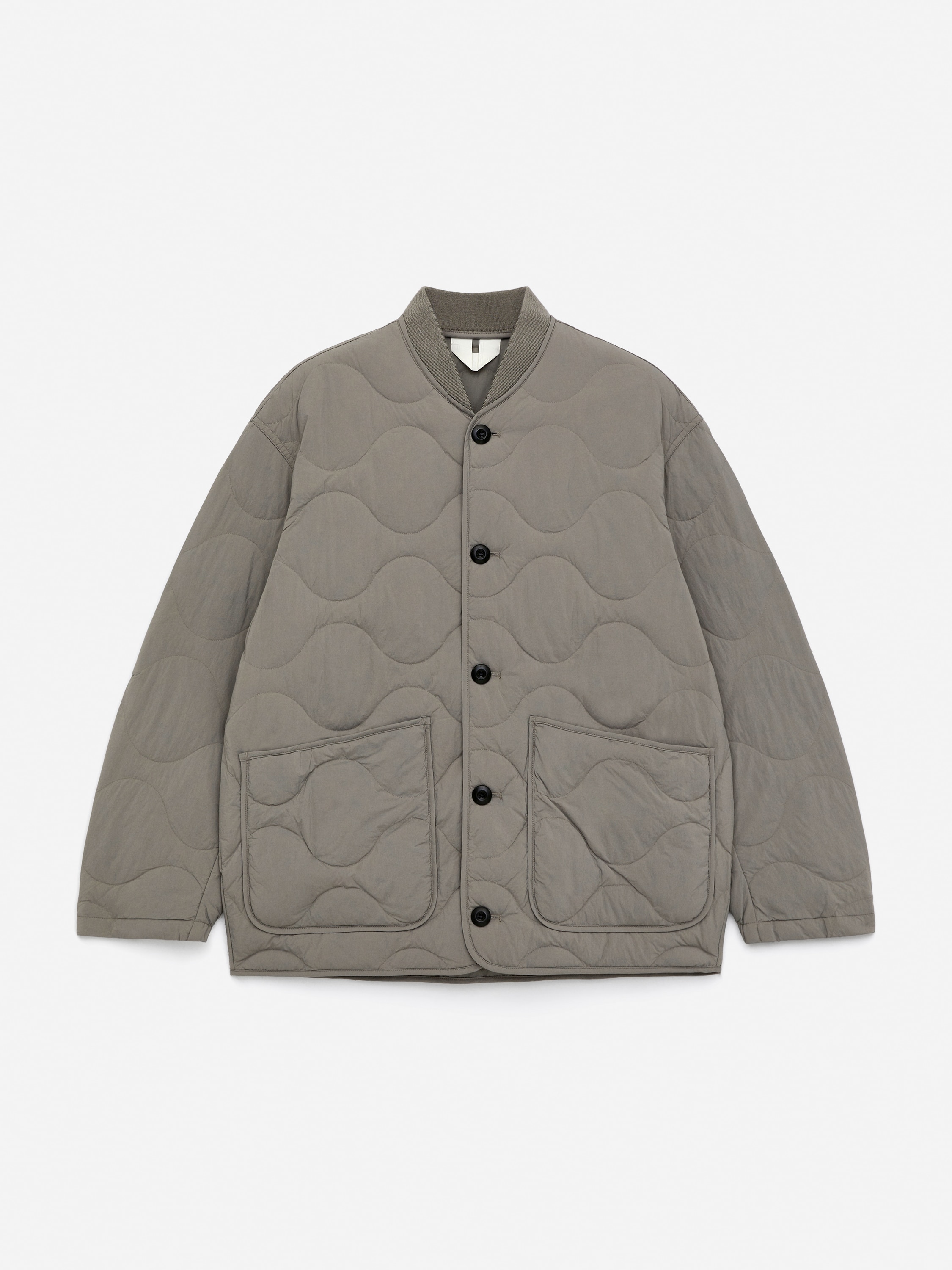 Upcycled Down Liner Jacket - Sivá/Tmavohnedá