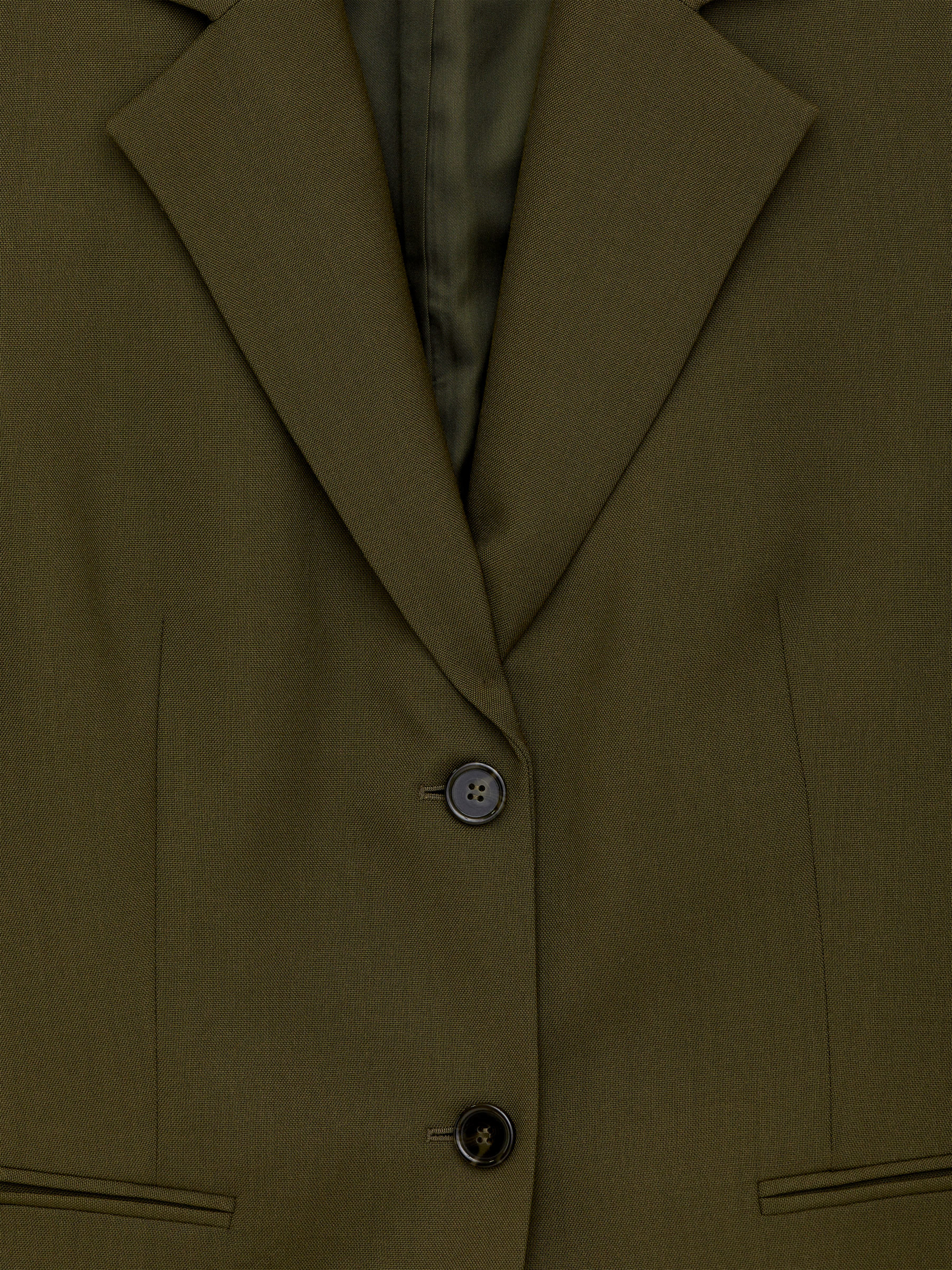 Hopsack Wool Blazer - Khaki Green - Regular fit - Women - StillMedia/DescriptiveDetail - 1