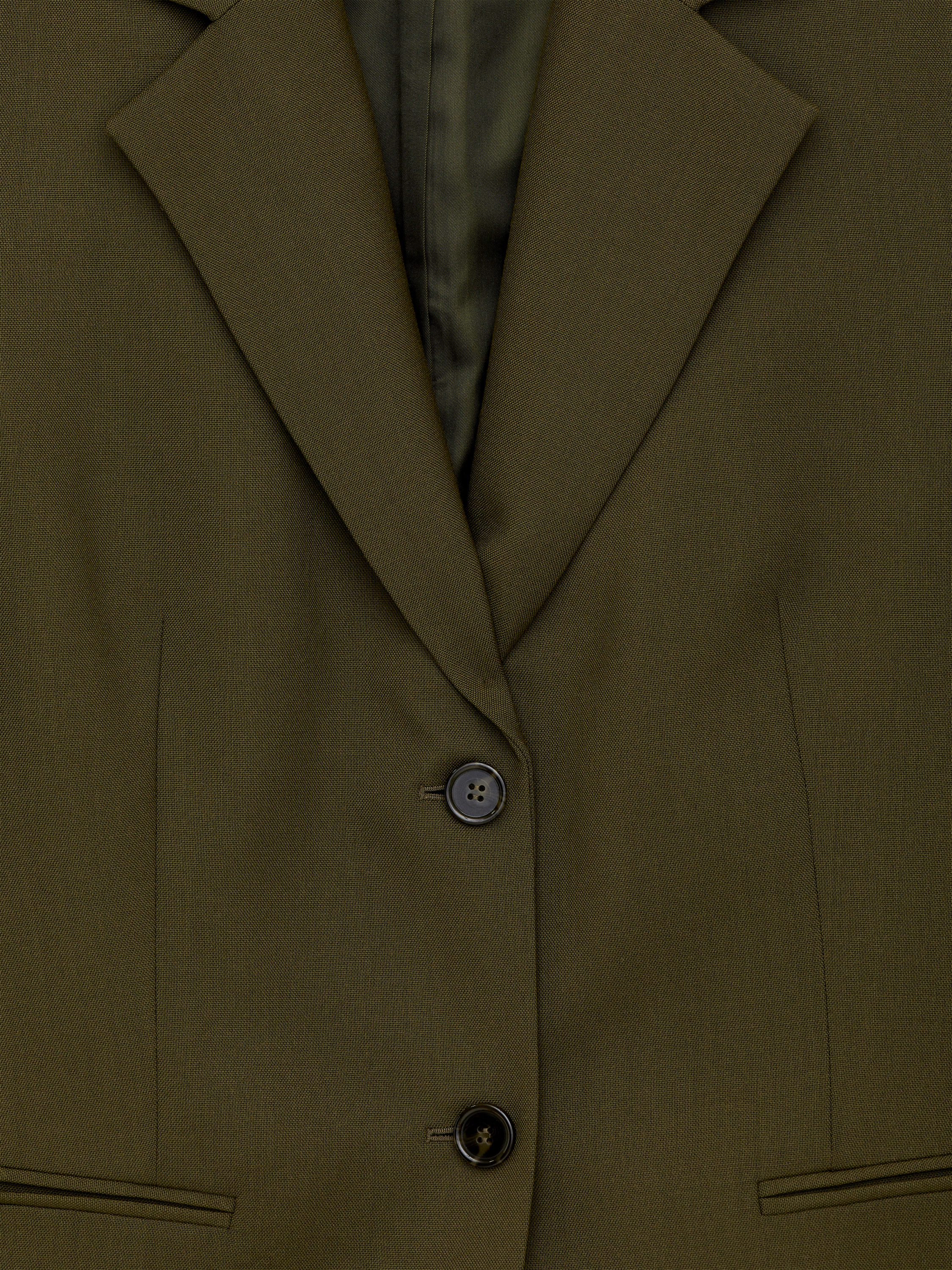 Hopsack Wool Blazer - Khaki Green - Regular fit - Women - StillMedia/DescriptiveDetail - 1