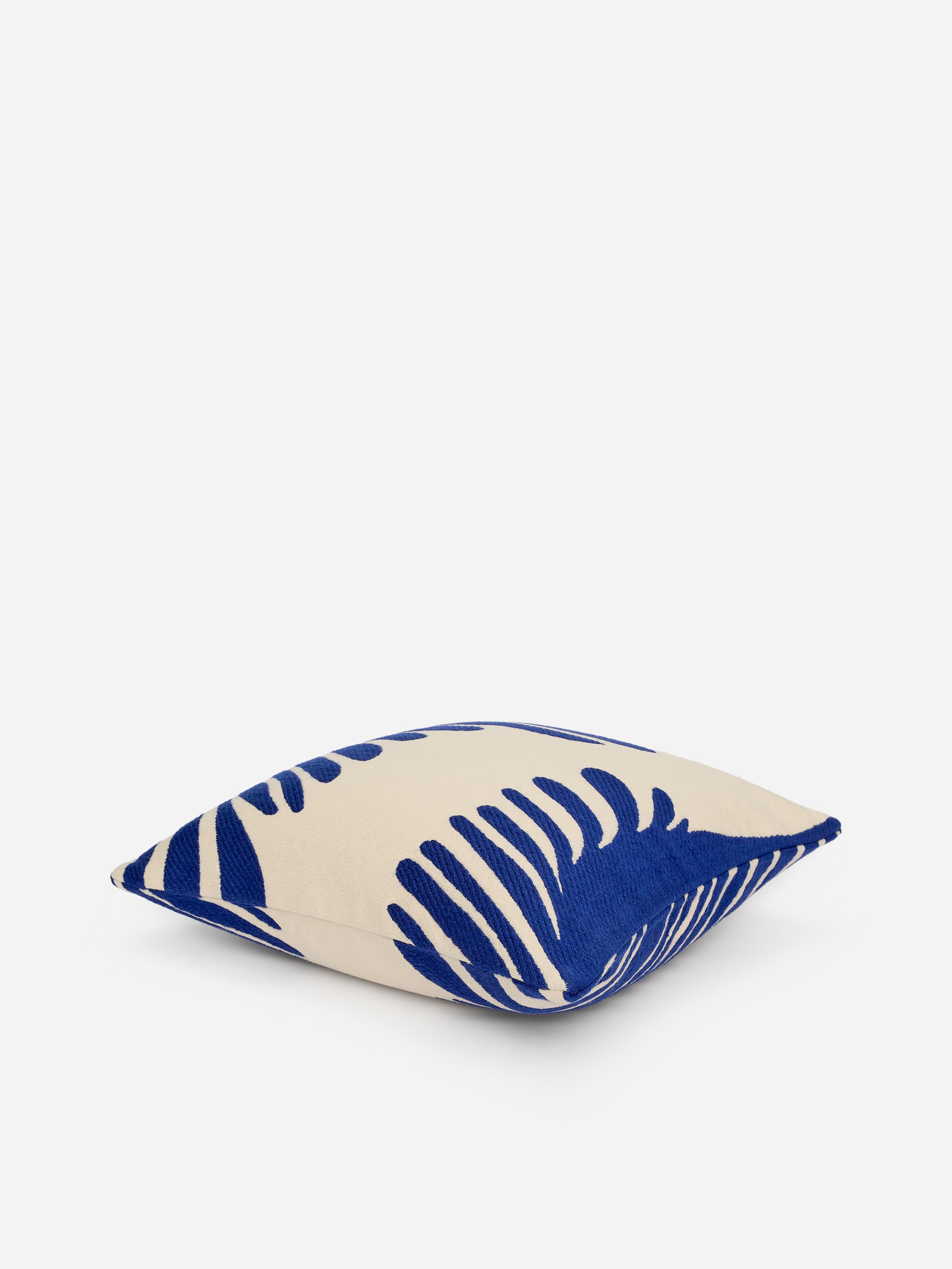 Capa de almofada de algodão e lã 50 x 50 cm - Azul/branco sujo/Verde/branco sujo