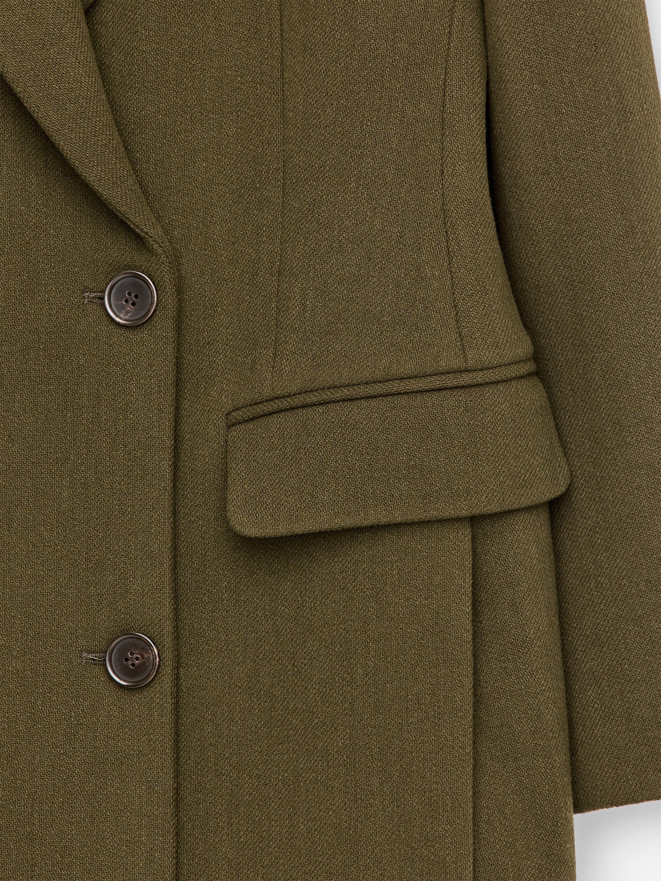 Manteau tailleur en laine mélangée - Vert foncé - Regular fit - Femme - StillMedia/DescriptiveDetail - 6