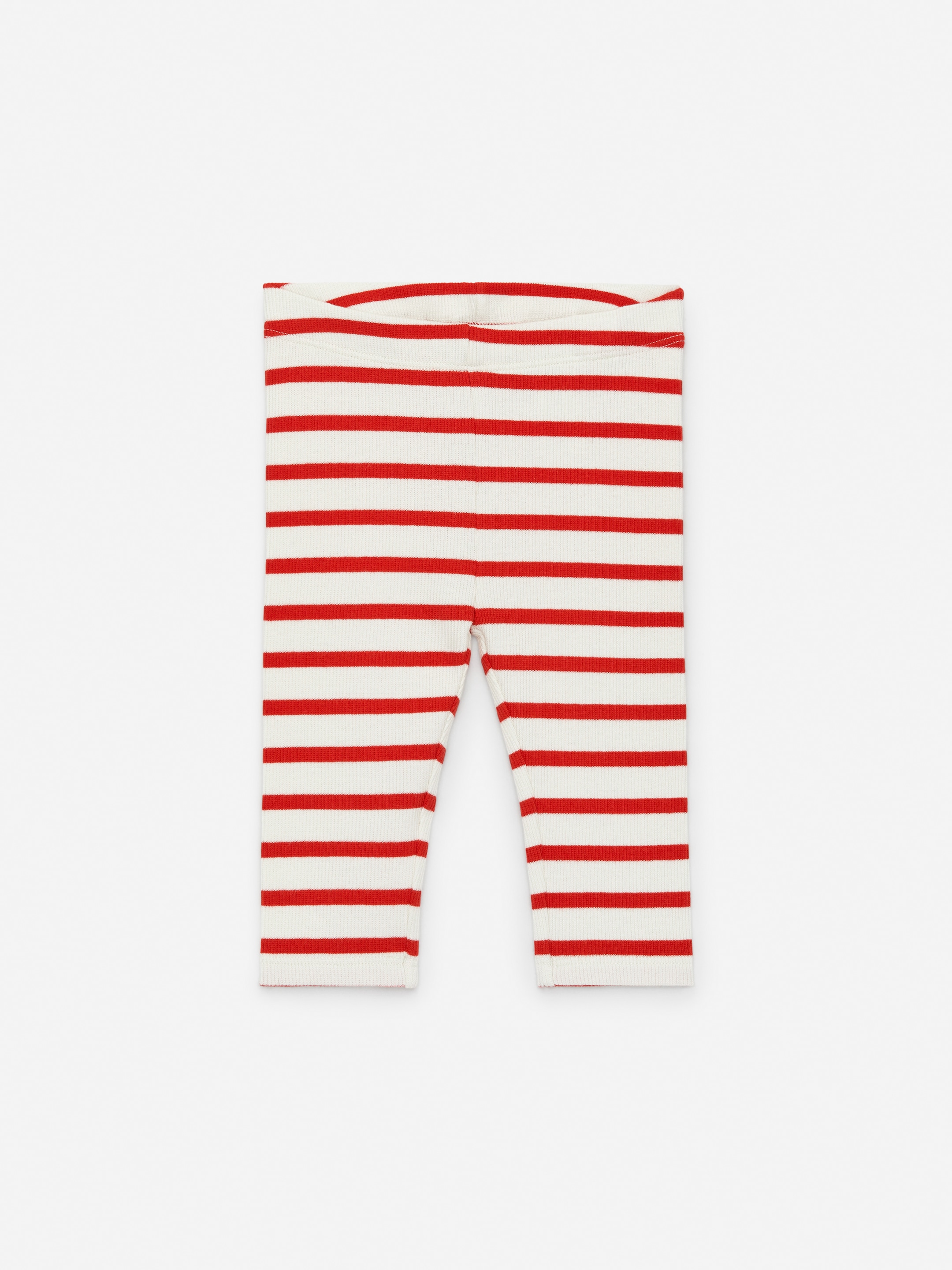 Ribbed Leggings - Red/Off White - Slim fit - Children - StillMedia/DescriptiveStillLife - 2