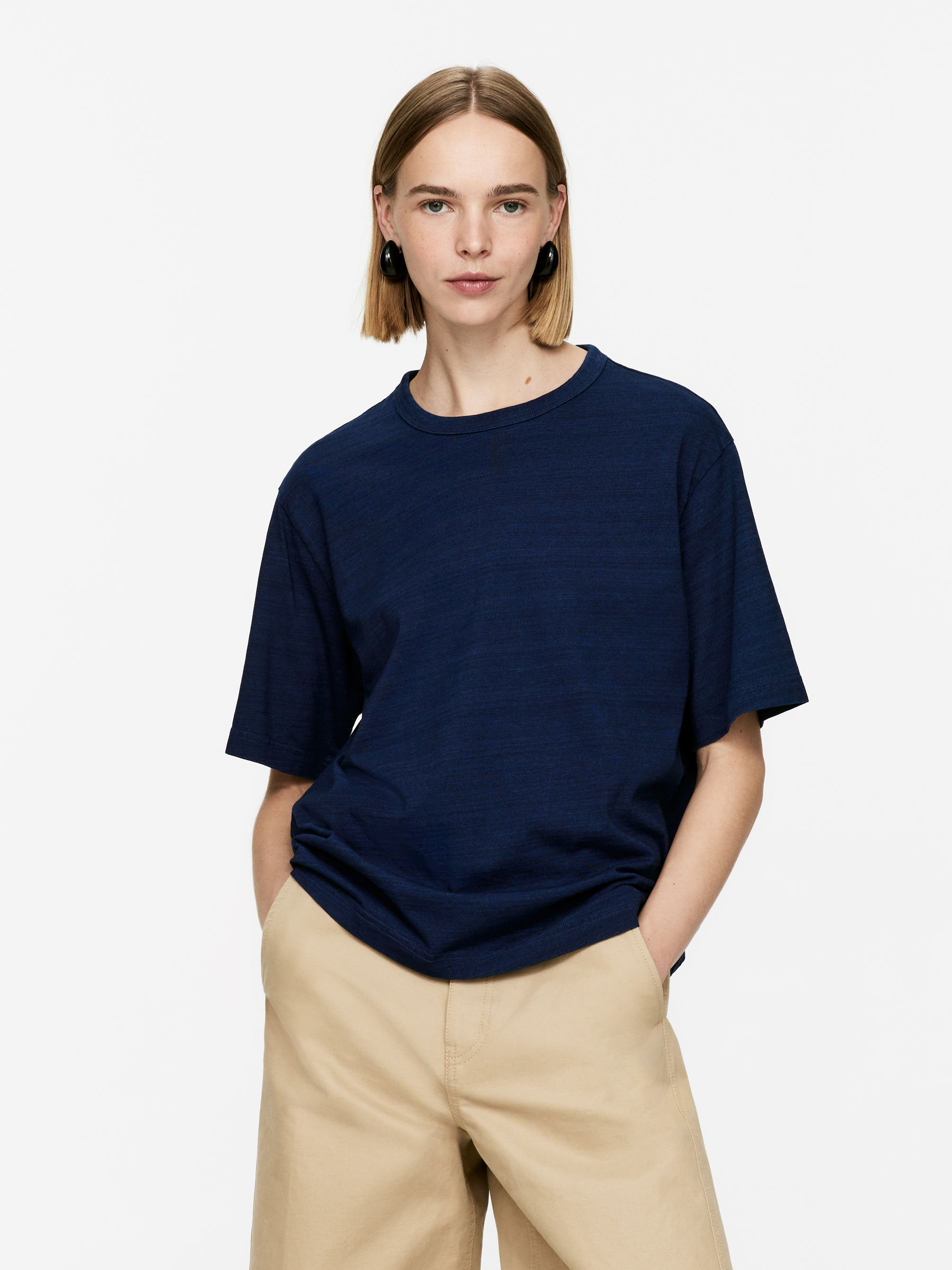 Midweight T-Shirt - Dark Blue - Regular fit - Women - StillMedia/Lookbook - 5
