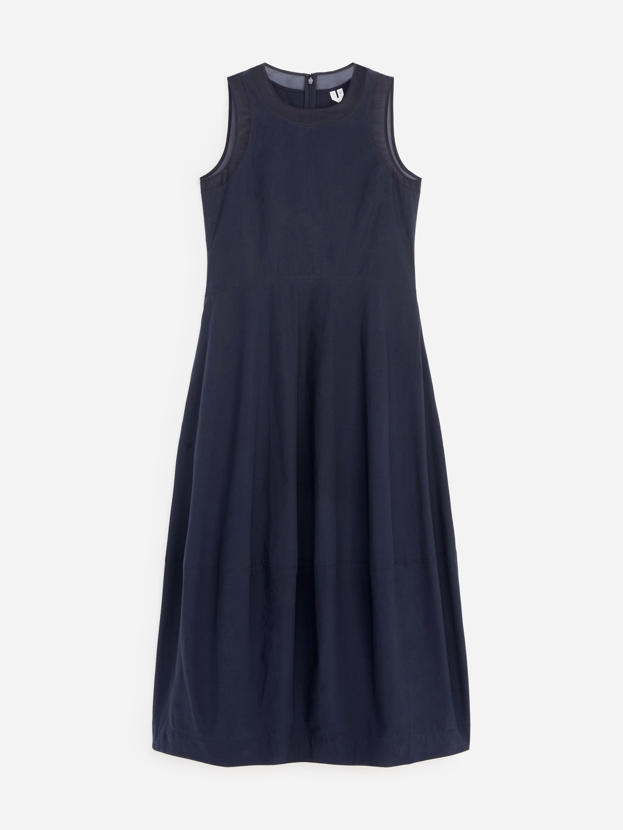 Robe avec bordure en organza de soie-#0A041F-19526