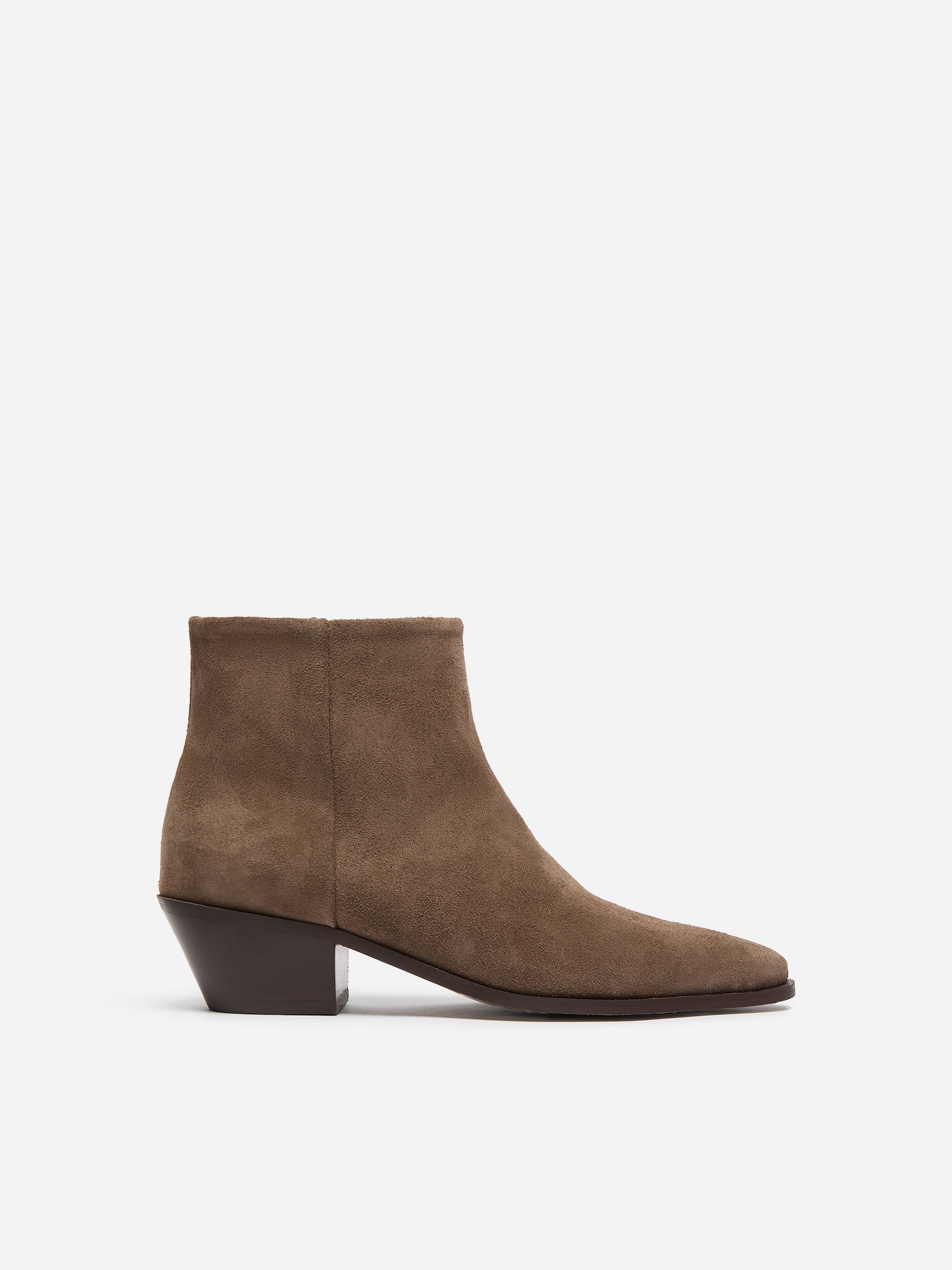 Suede ankle boots-Brown-20830