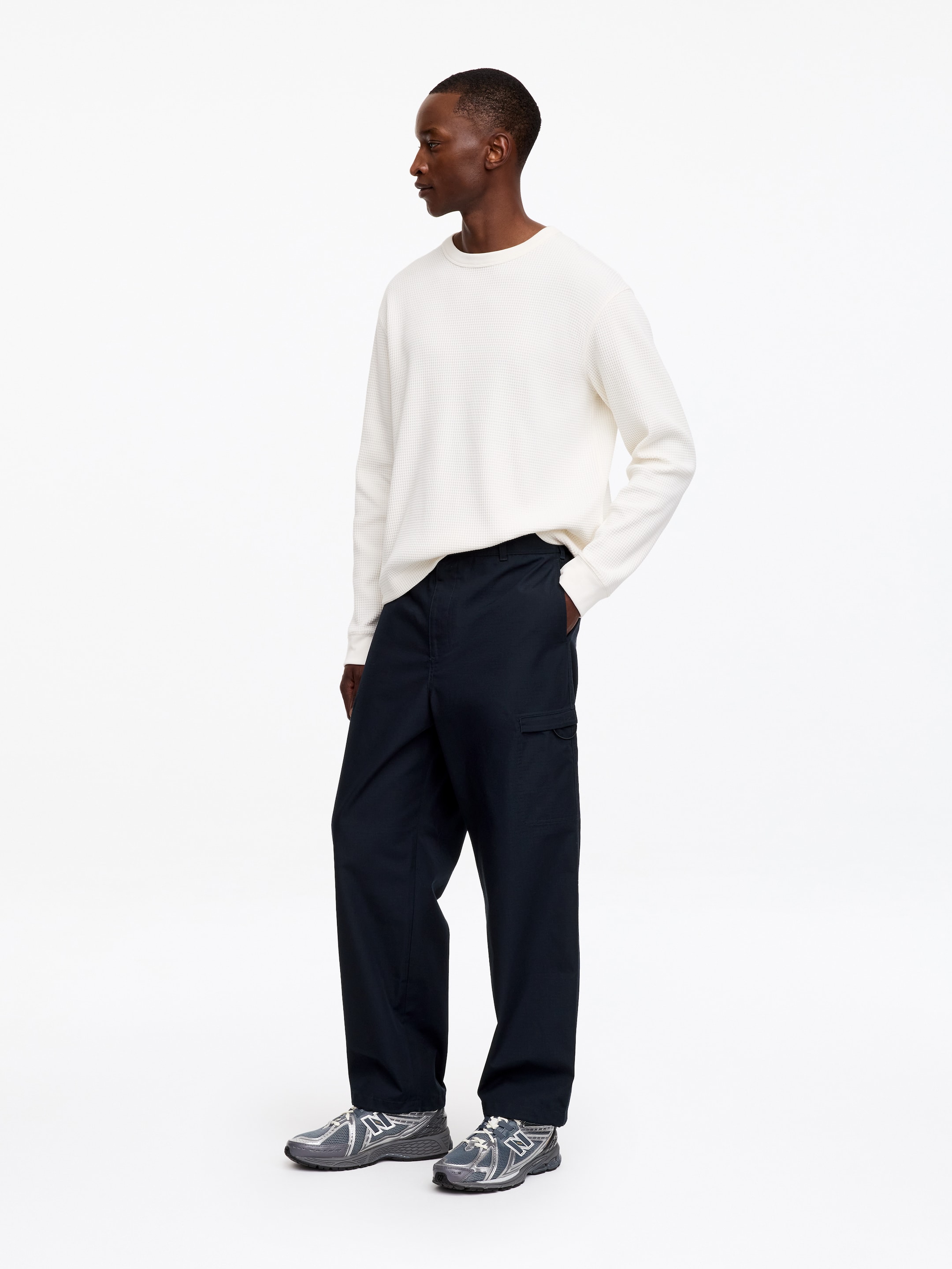 ARKET ACTIVE Cargohose - Dunkelblau - Regular Fit - men - StillMedia/Lookbook - 4