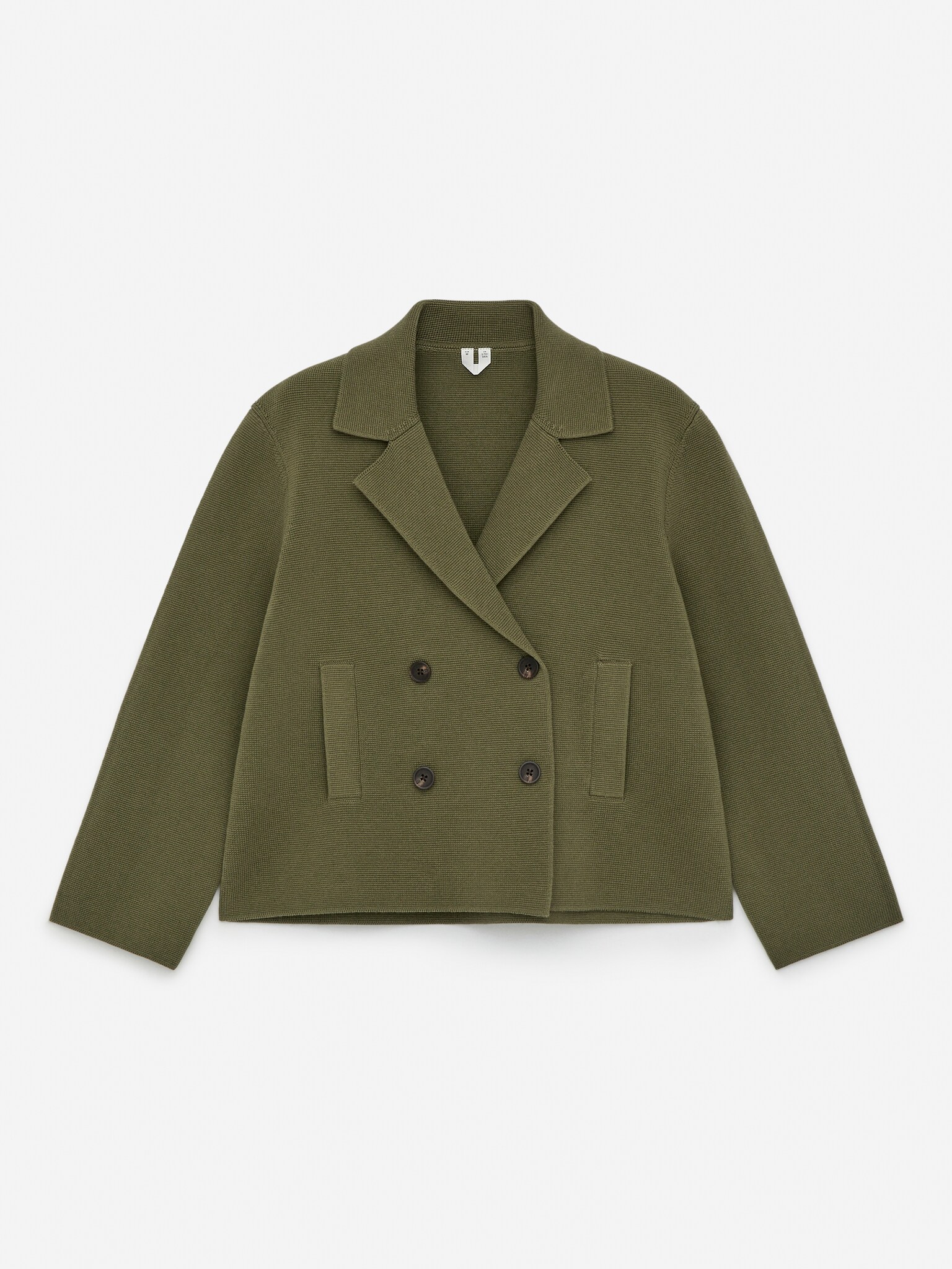 Kötött Pamutdzseki - Khaki Green