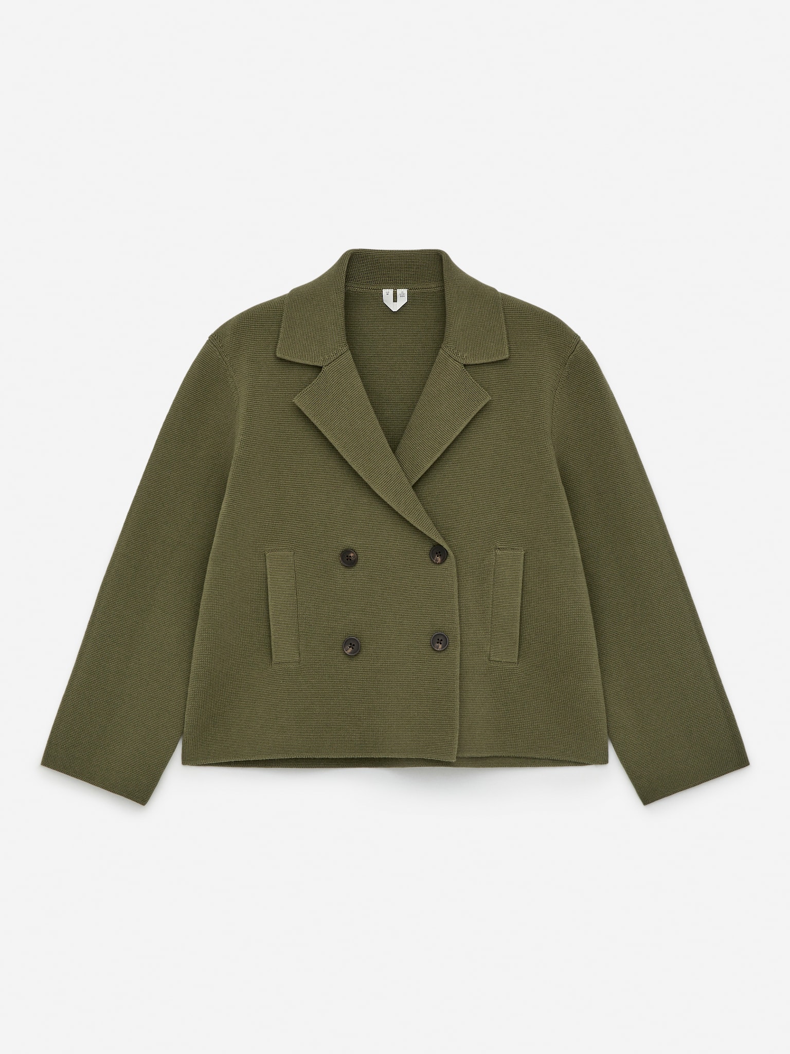 Giacca in maglia di cotone - Verde kaki