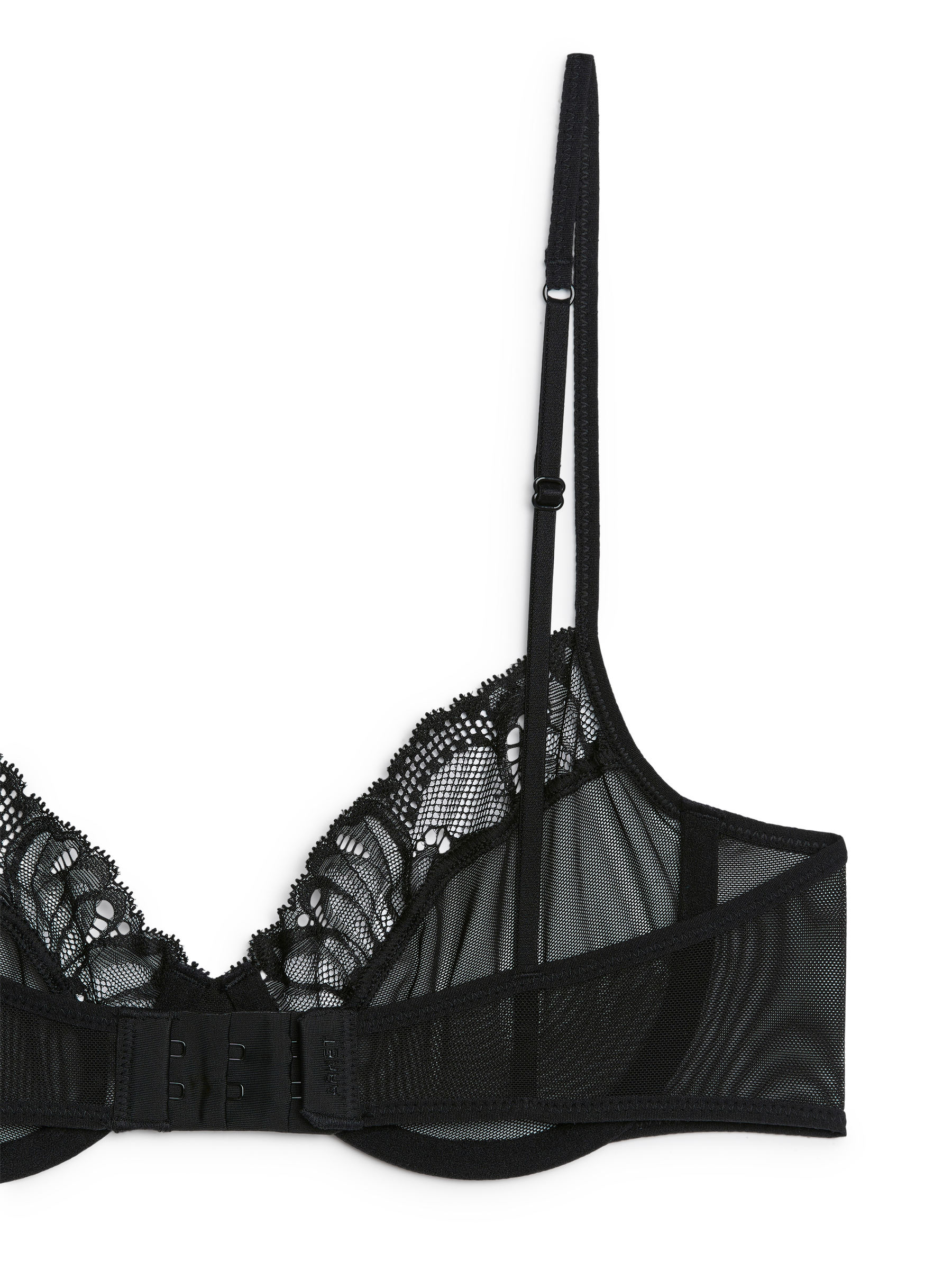 Lace-Detail Mesh Bra - Black - Women - StillMedia/DescriptiveDetail - 1