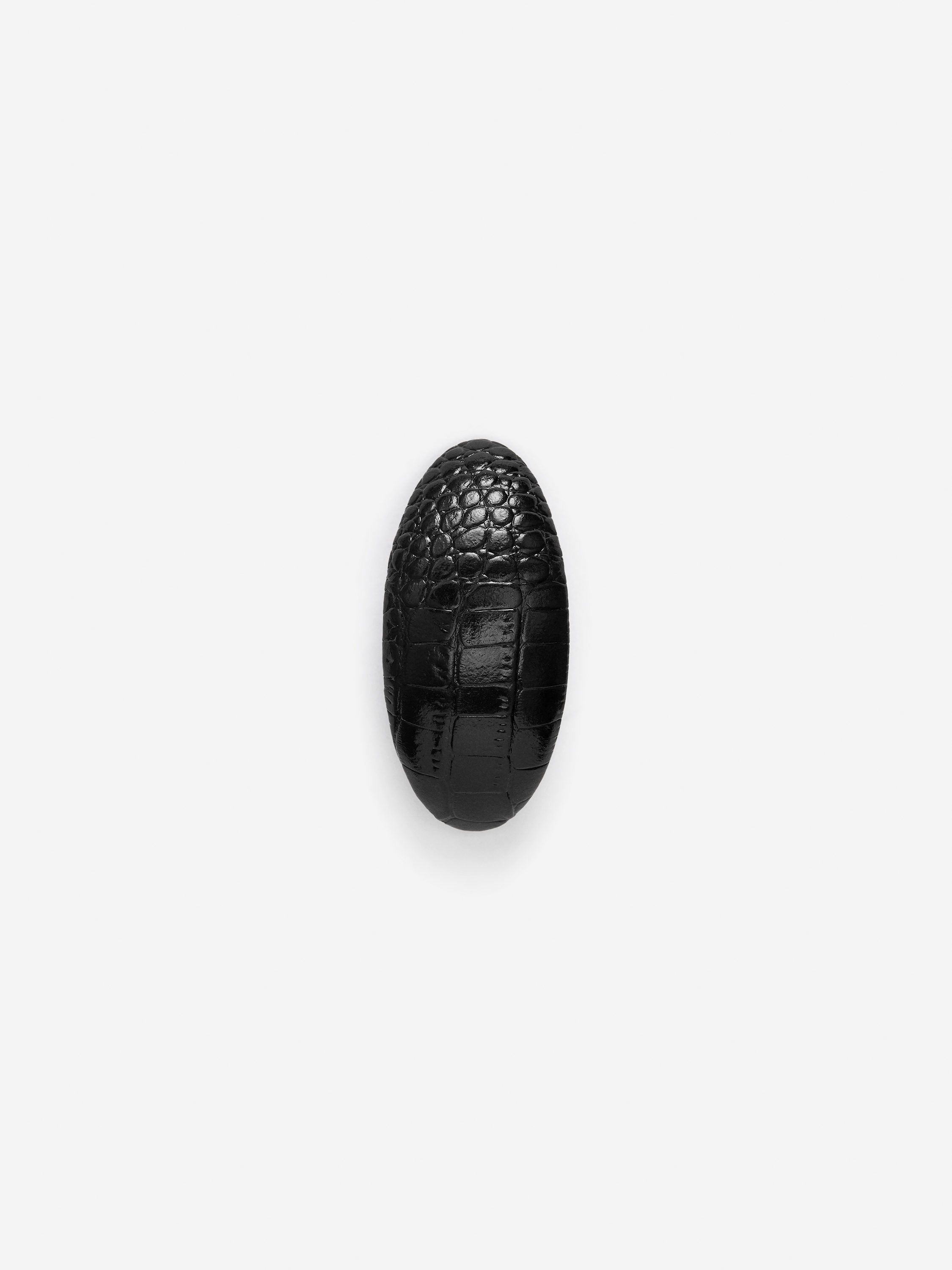 Croco-Effect Leather Hair Clip-#272627-16657