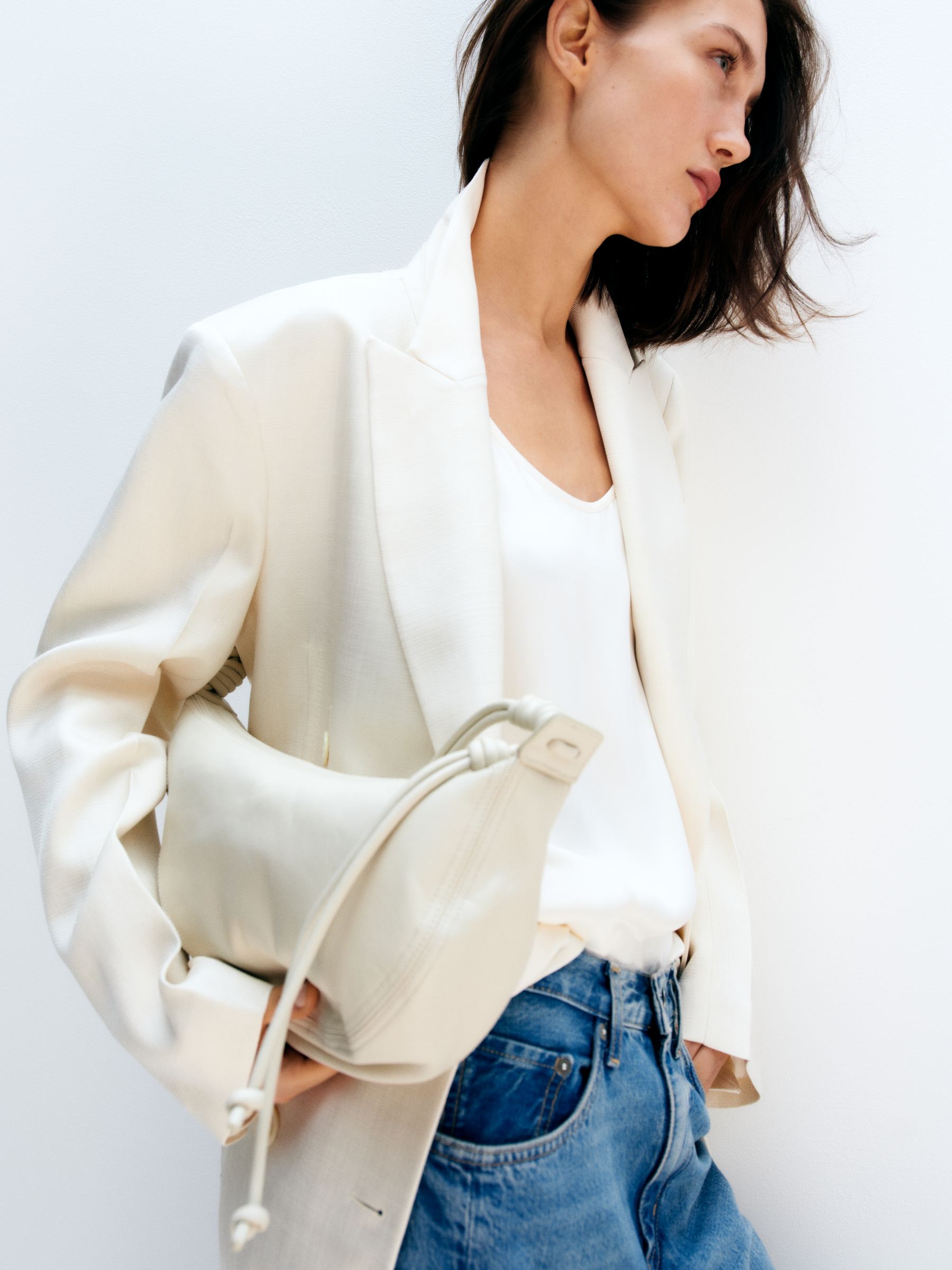 Double-Breasted Blazer - Off White - Regular fit - Women - StillMedia/Environmental - 1