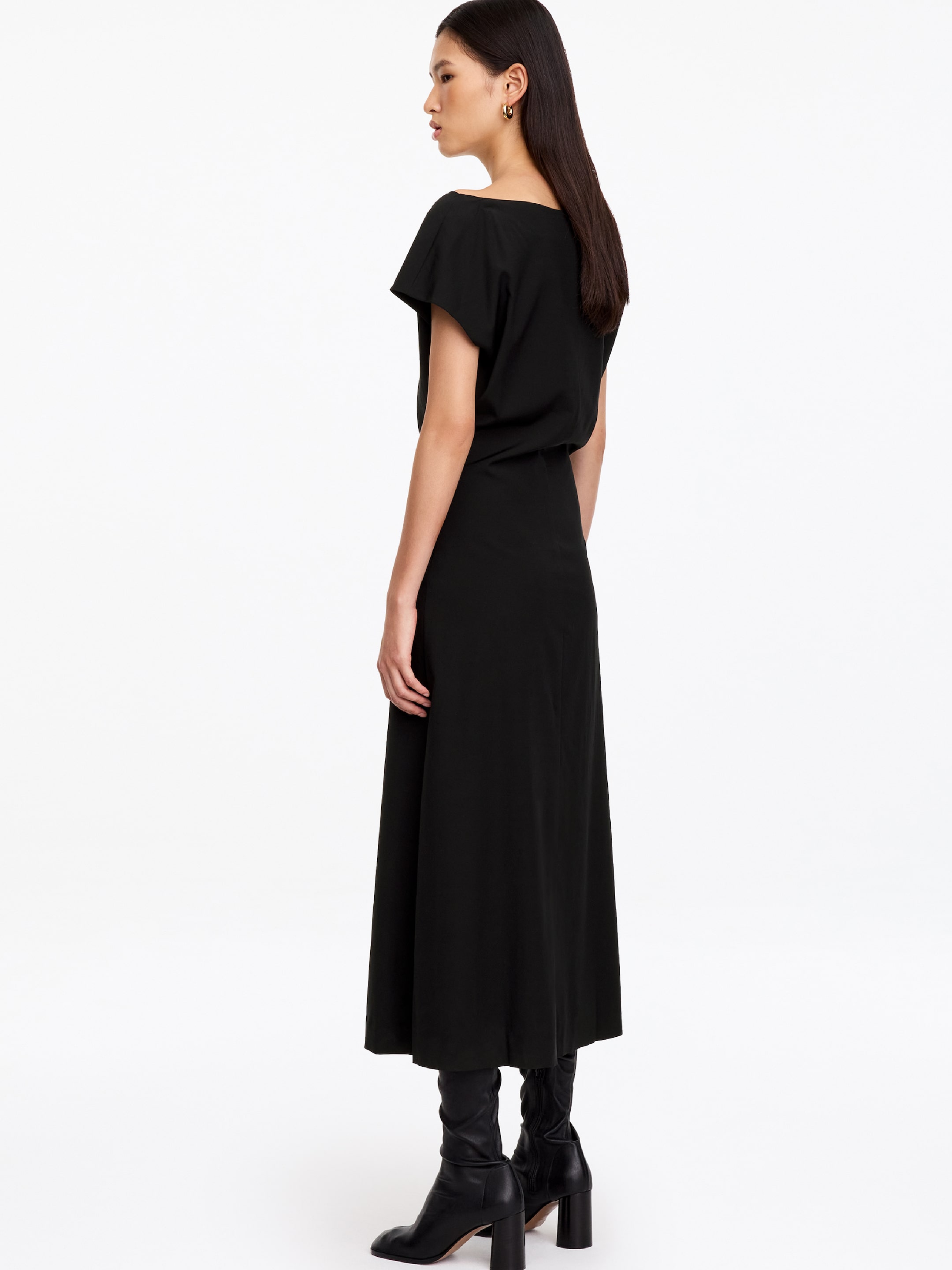 Off-Shoulder Midi Dress - Black - Regular fit - women - StillMedia/Lookbook - 2