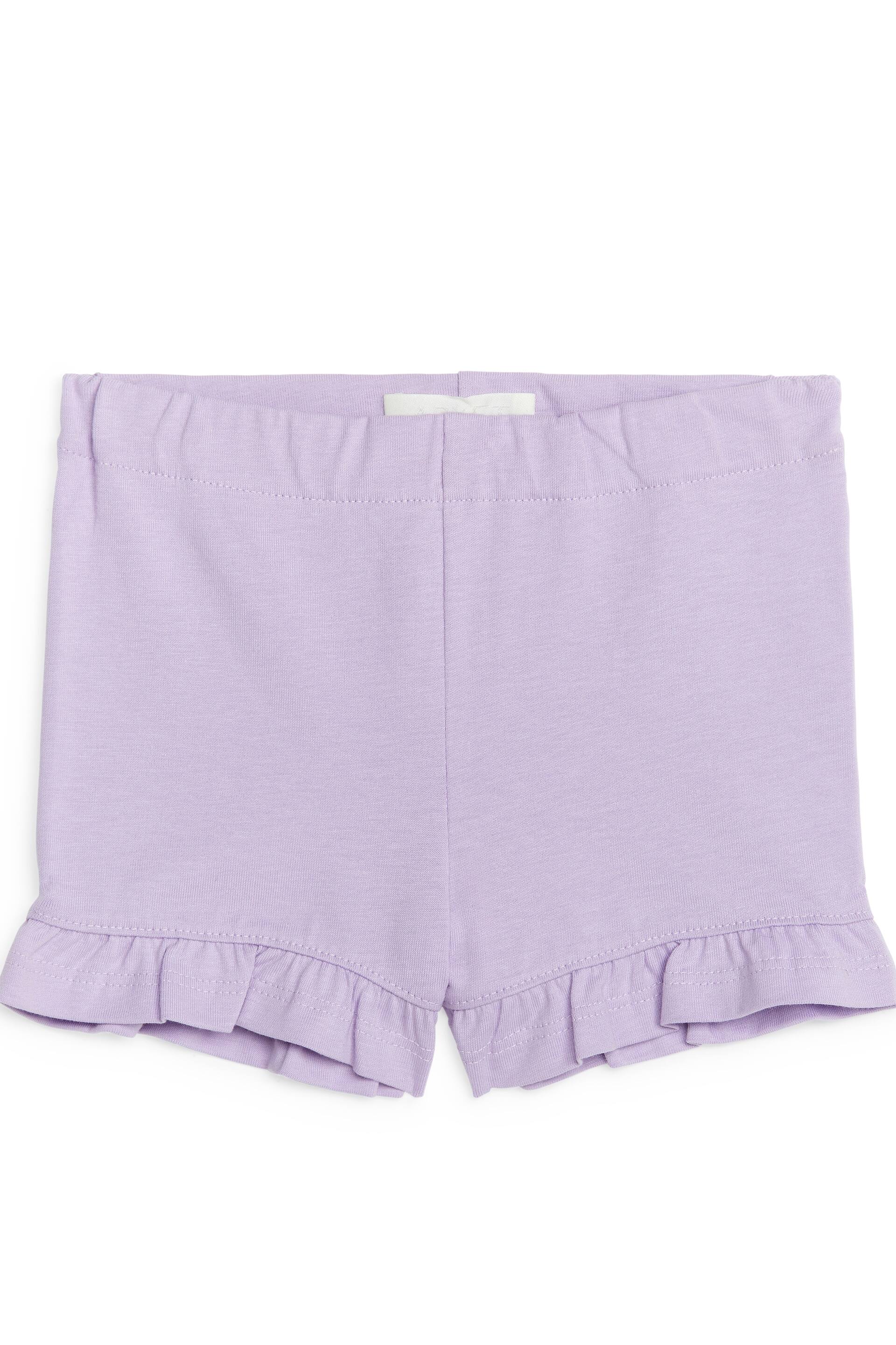 Visa större bild: Trikåshorts med volang - Lila - BARN | H&M SE 1