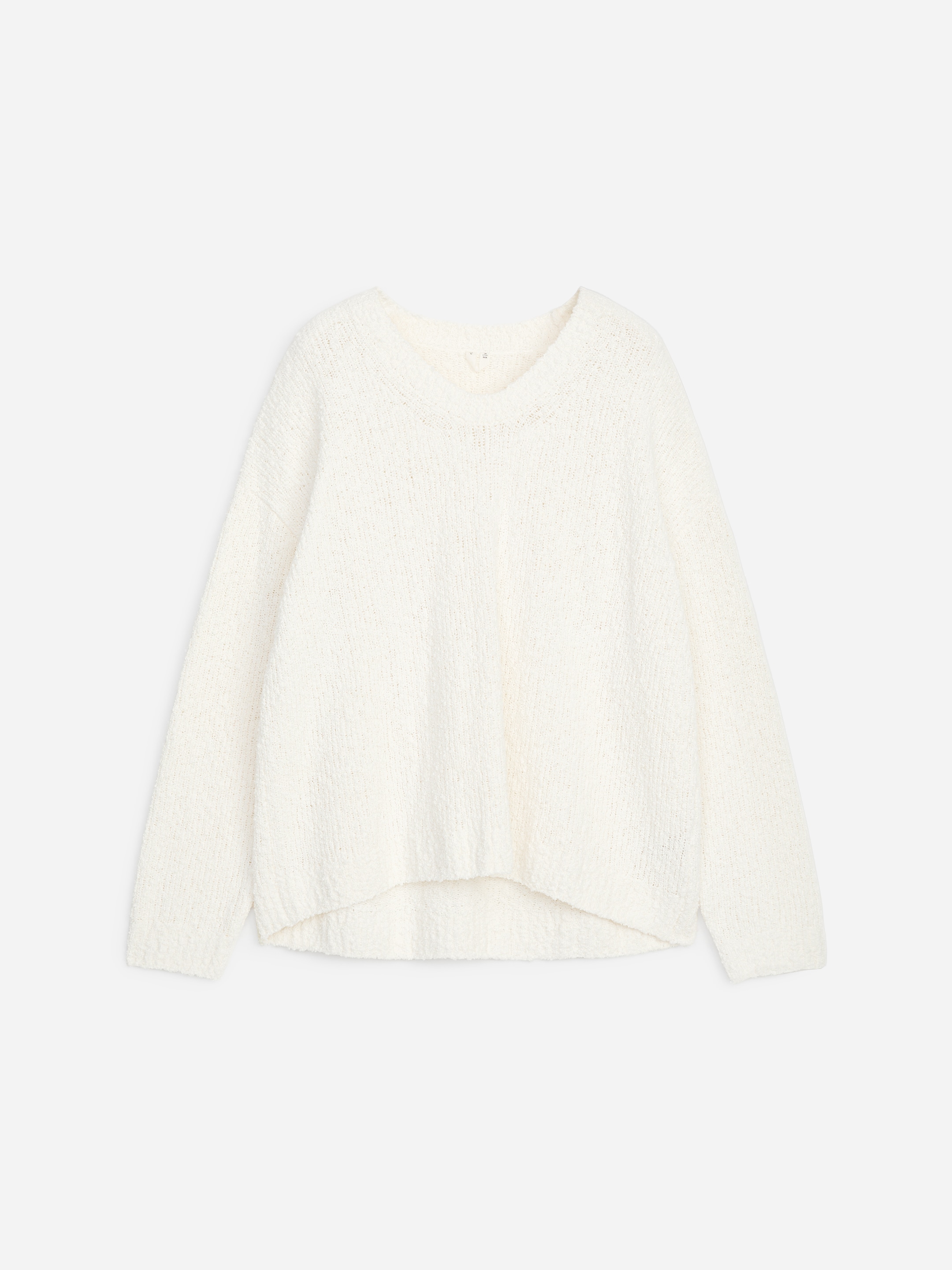 Boucléstickad tröja - Off-white - Loose fit - Women - StillMedia/DescriptiveStillLife - 1