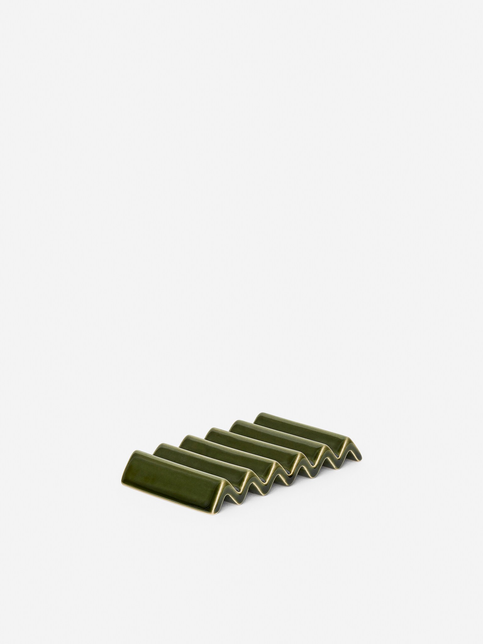 Jabonera de gres - Verde/Blanco