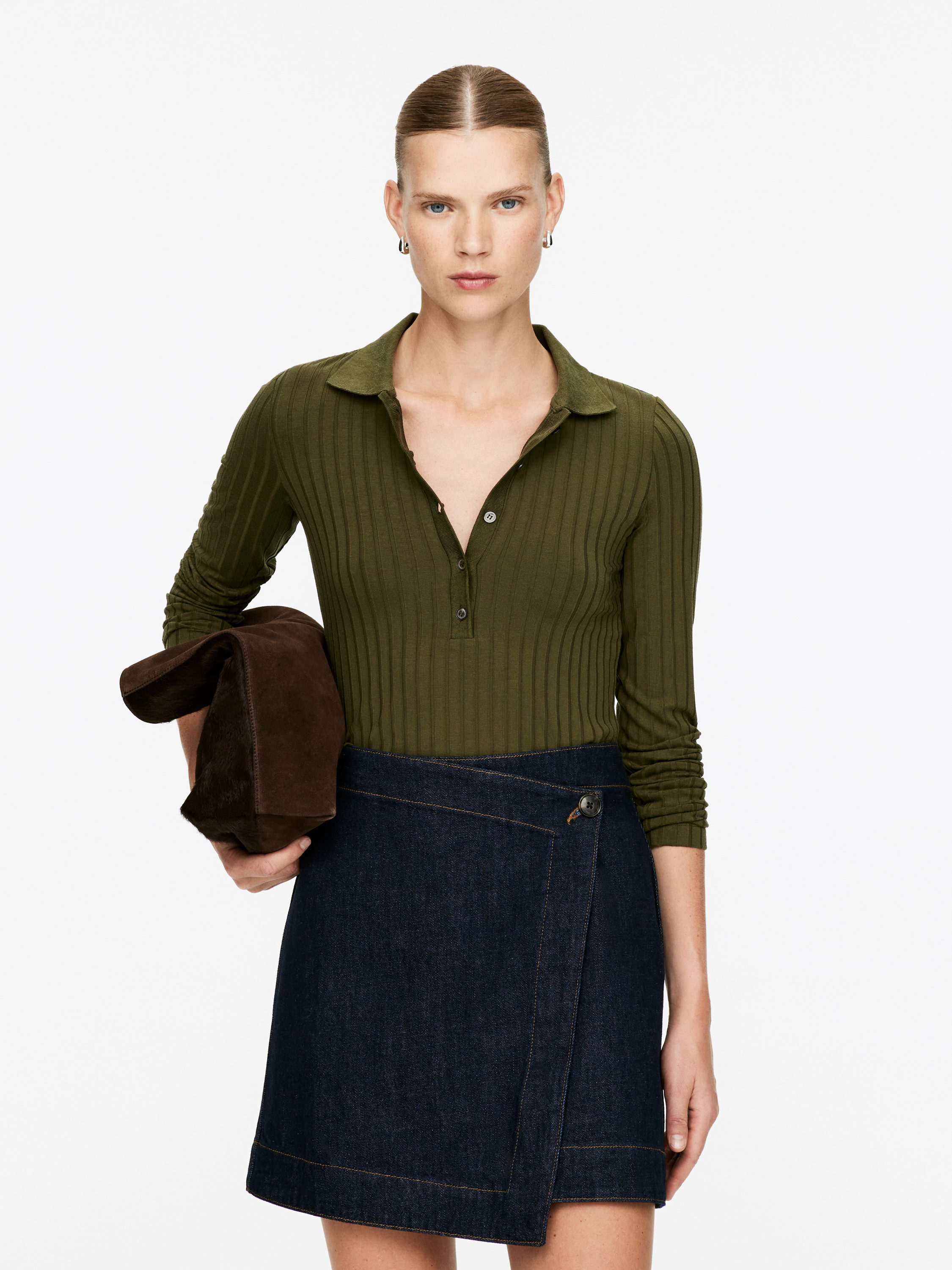 Polo à larges côtes-#585340-16483