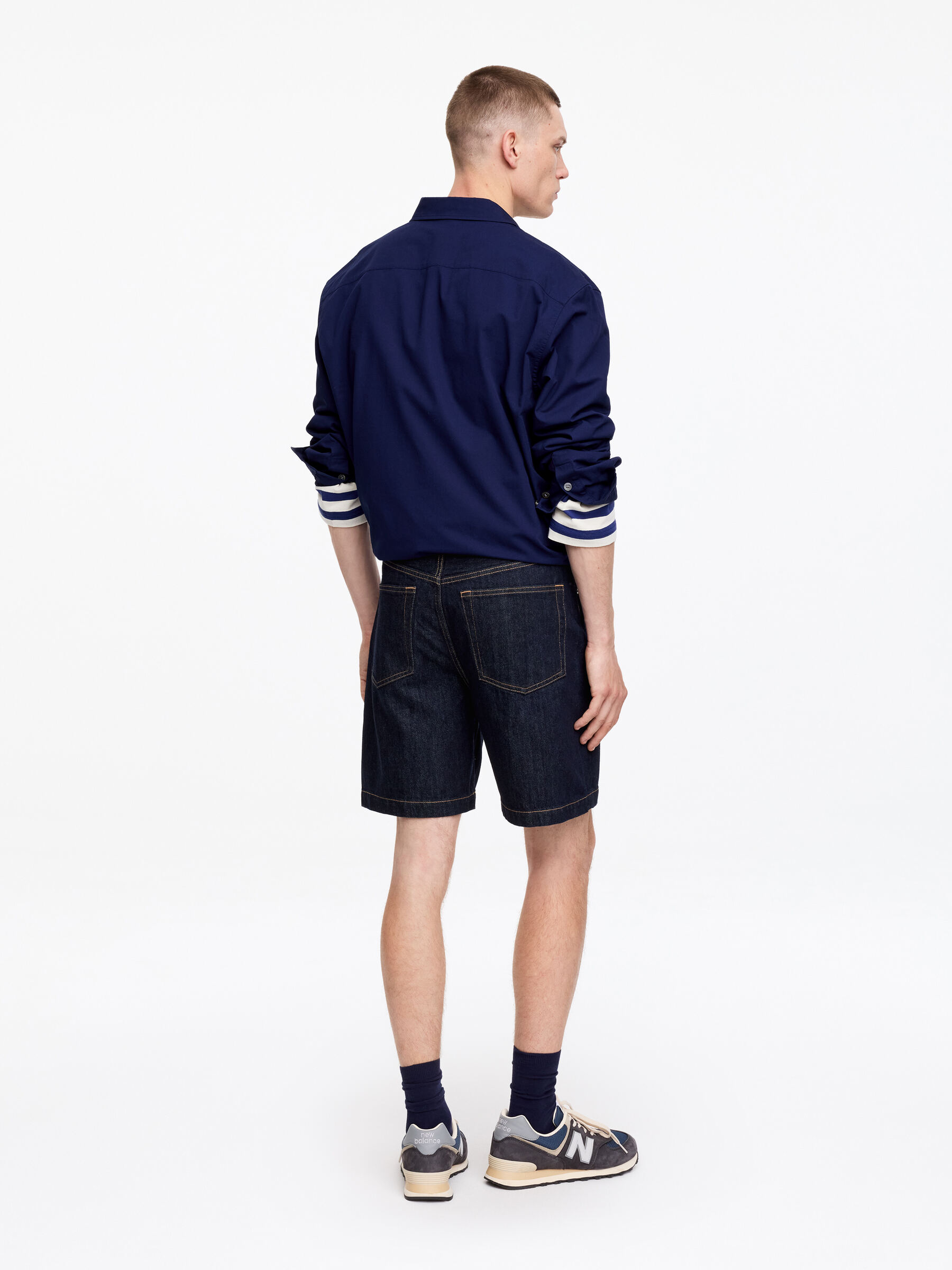 Pantalones cortos denim relaxed fit - Azul oscuro - Corte relajado - Men - StillMedia/Lookbook - 5