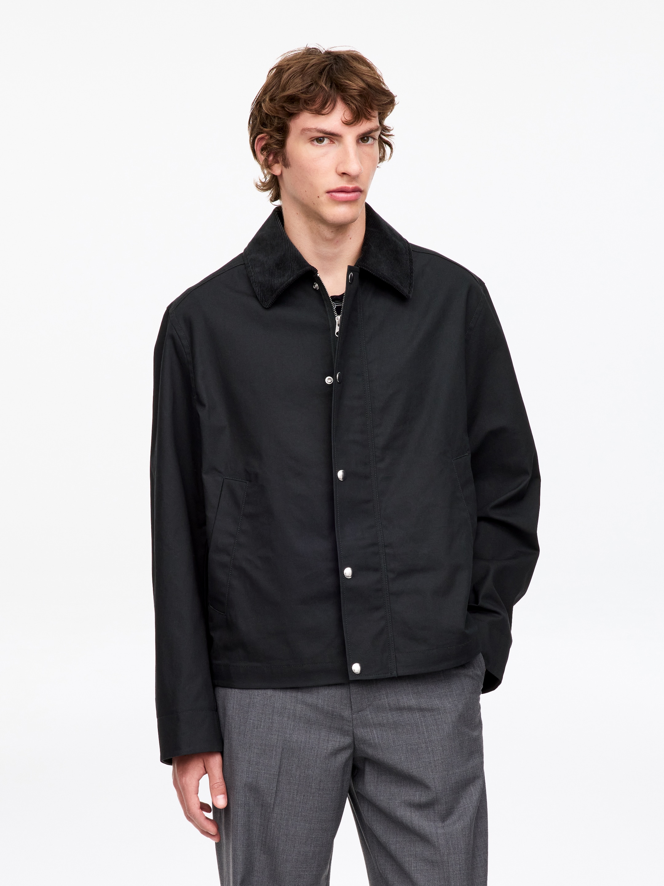 Short Waxed Jacket - Black - Regular fit - men - StillMedia/Lookbook - 4