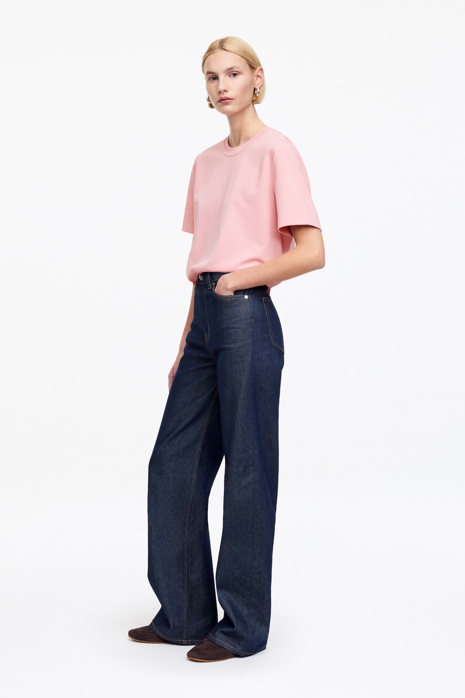 PEARL Heavyweight T-Shirt - Roze/Wit/Zwart/Grijs gemêleerd/Lichtbeige/Bordeauxrood - 5