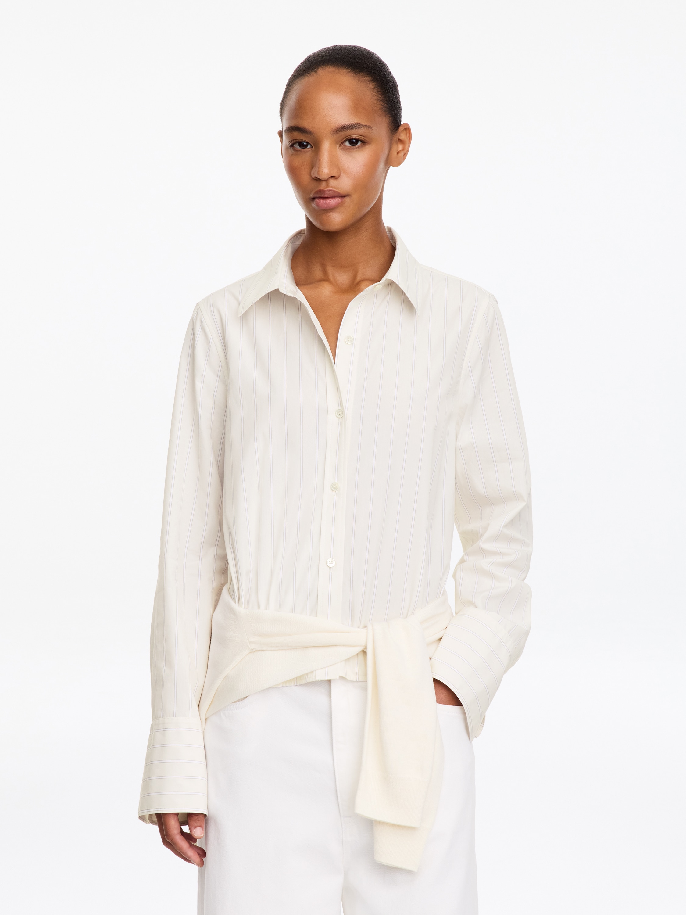 Camicia da smoking in cotone - Bianco sporco