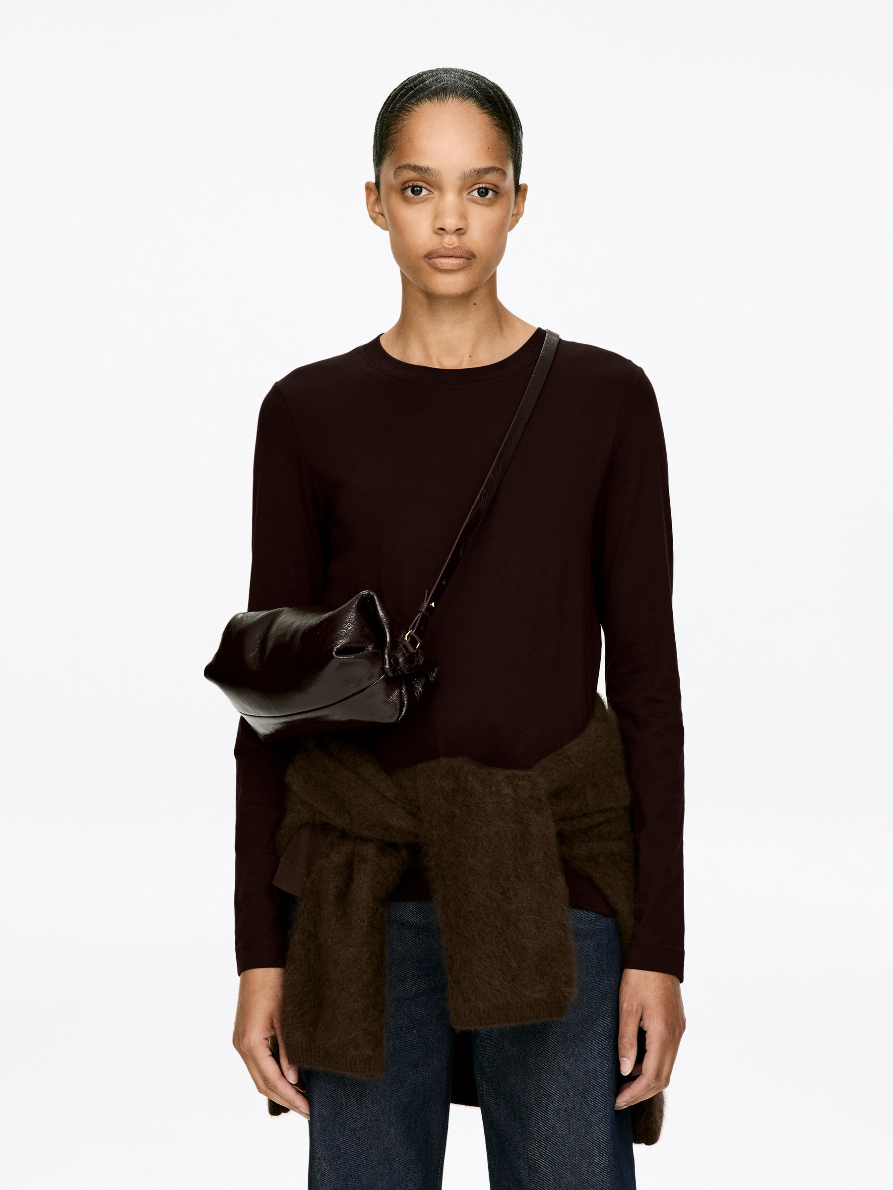 IRIS Signature Long-Sleeve T-Shirt-#3C2A2B-17366