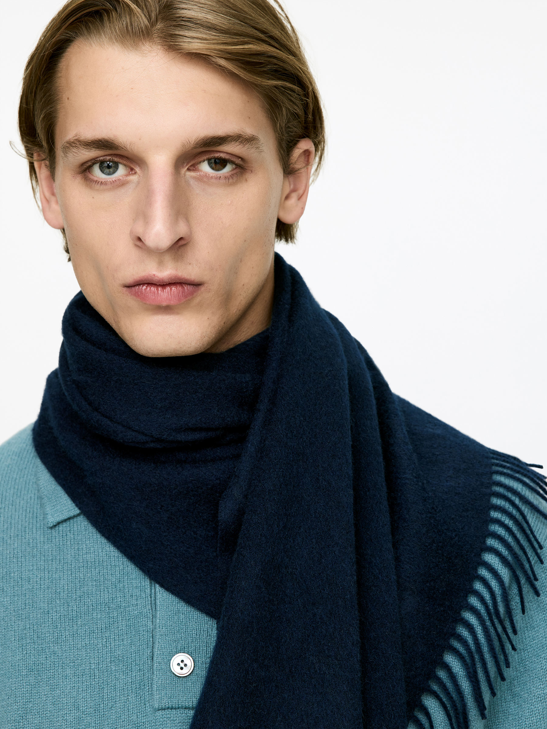 Schal aus Kaschmir - Dunkelblau - Herren - StillMedia/Lookbook - 5