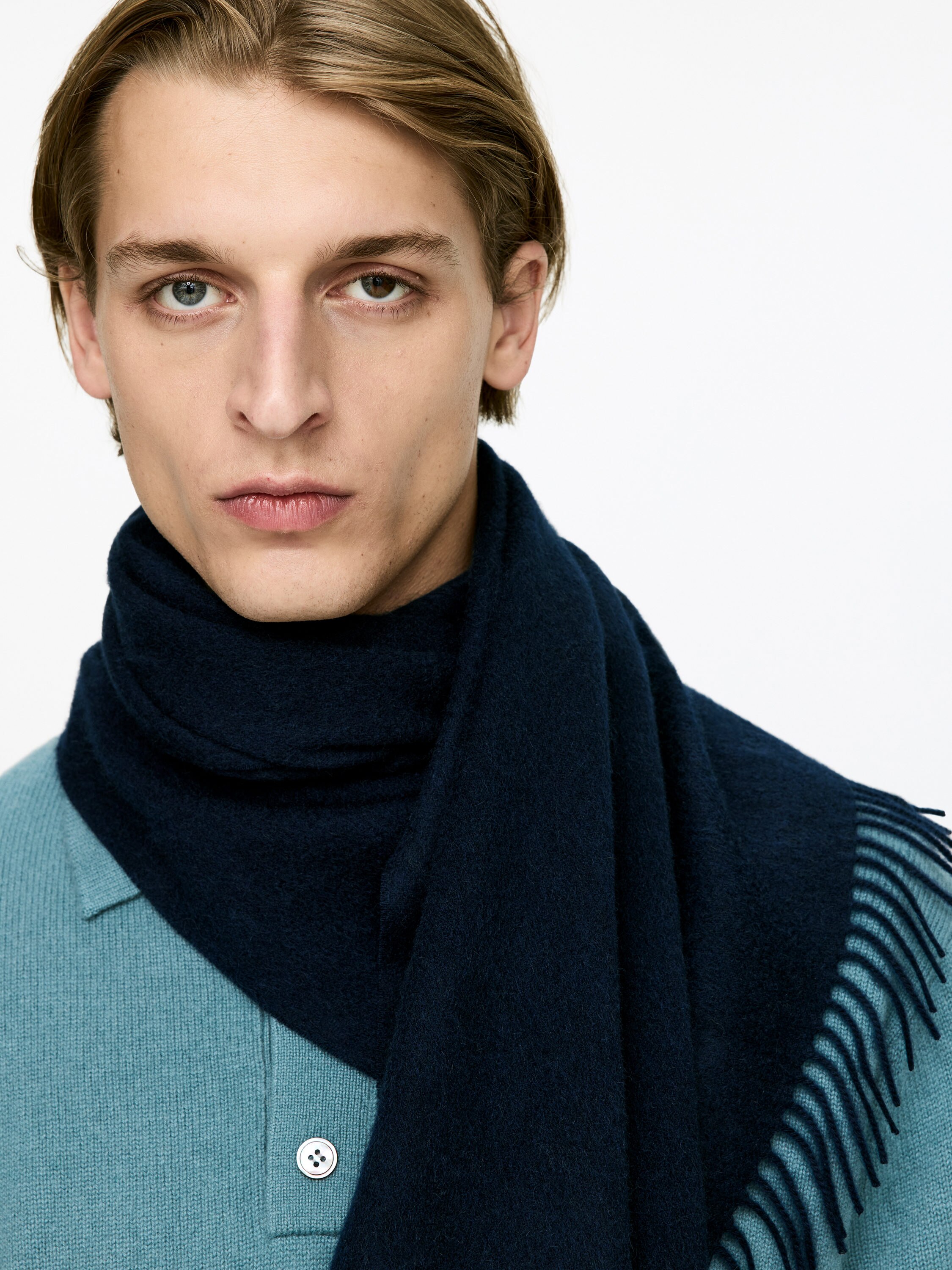 Schal aus Kaschmir - Dunkelblau - Herren - StillMedia/Lookbook - 5